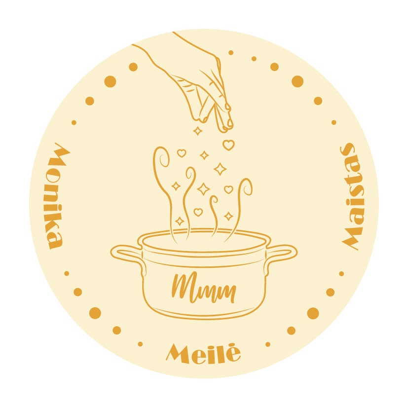 Sticker for an independent chef