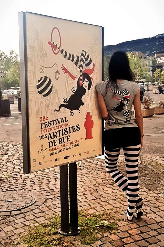 Affiche et T-shirt Festival des Artistes de Rue- Rachel Volery - Graphiste Genève