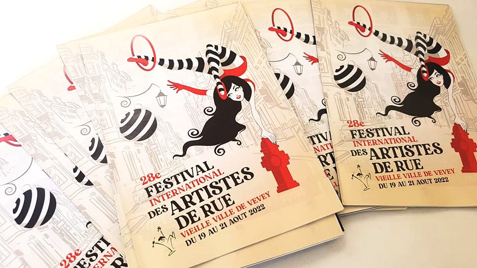 Dépliants illustrés Festival de Artistes de Rue - Rachel Volery, Graphiste Genève
