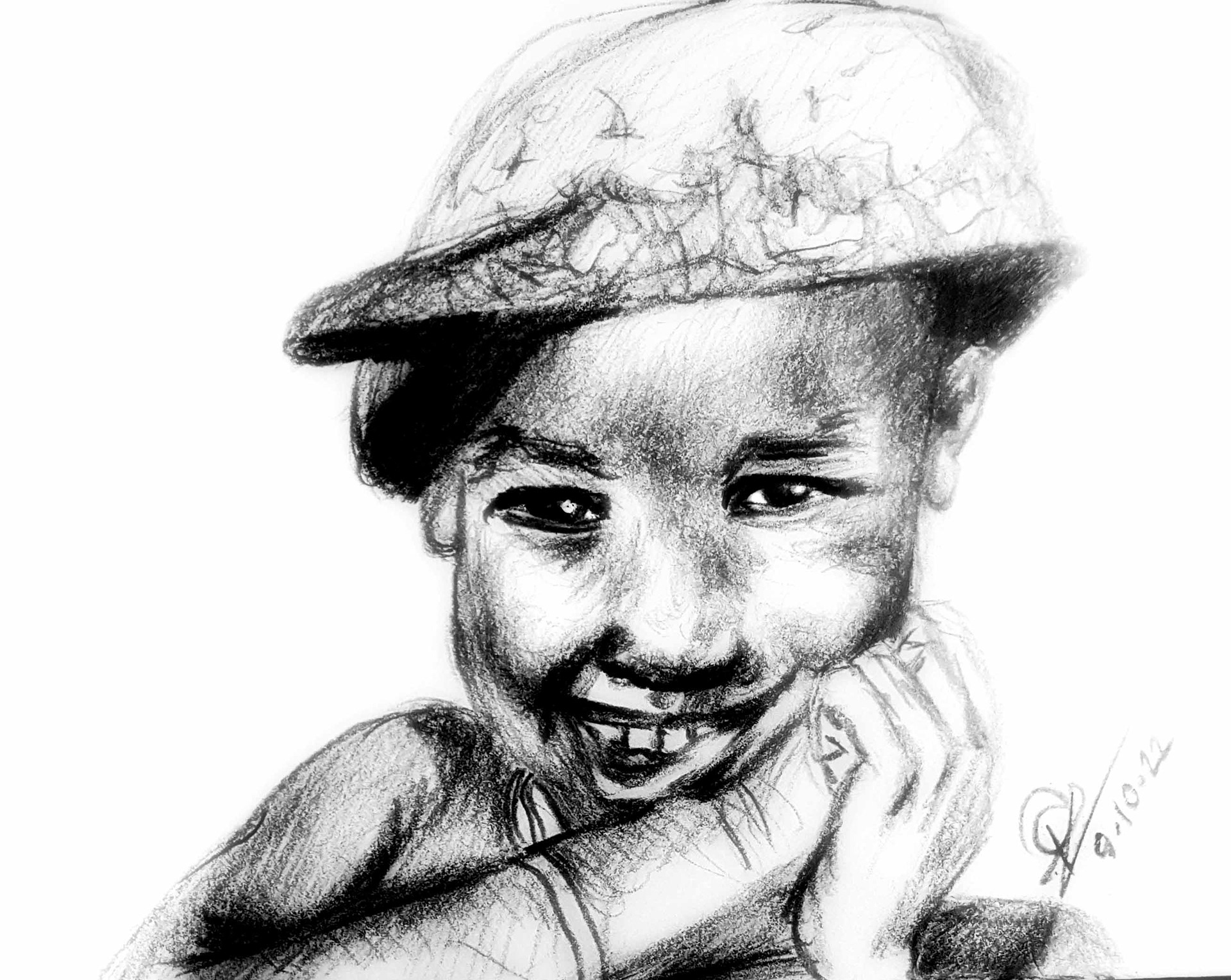 Portrait au graphite A5 - Rachel Volery - Graphiste & Illustratrice - Genève