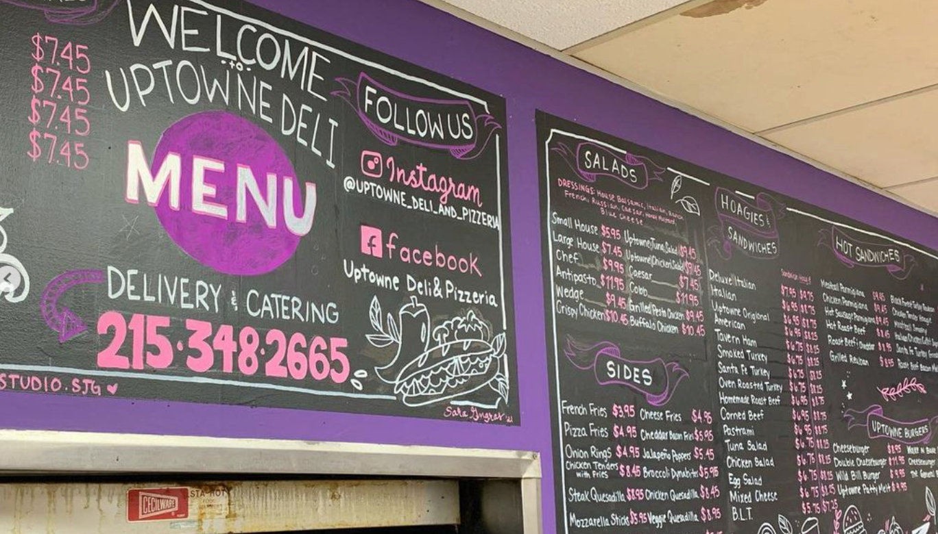 Uptowne Deli Handwritten Menu