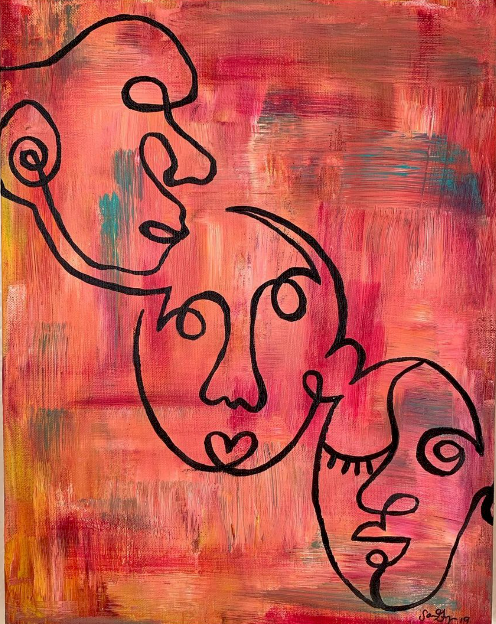 "Three Headed" Painting