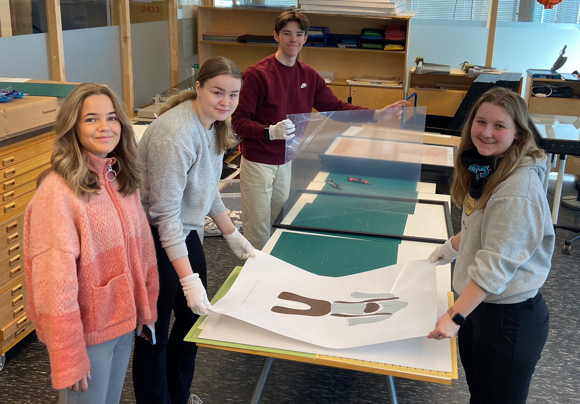 Preparing the exhibition