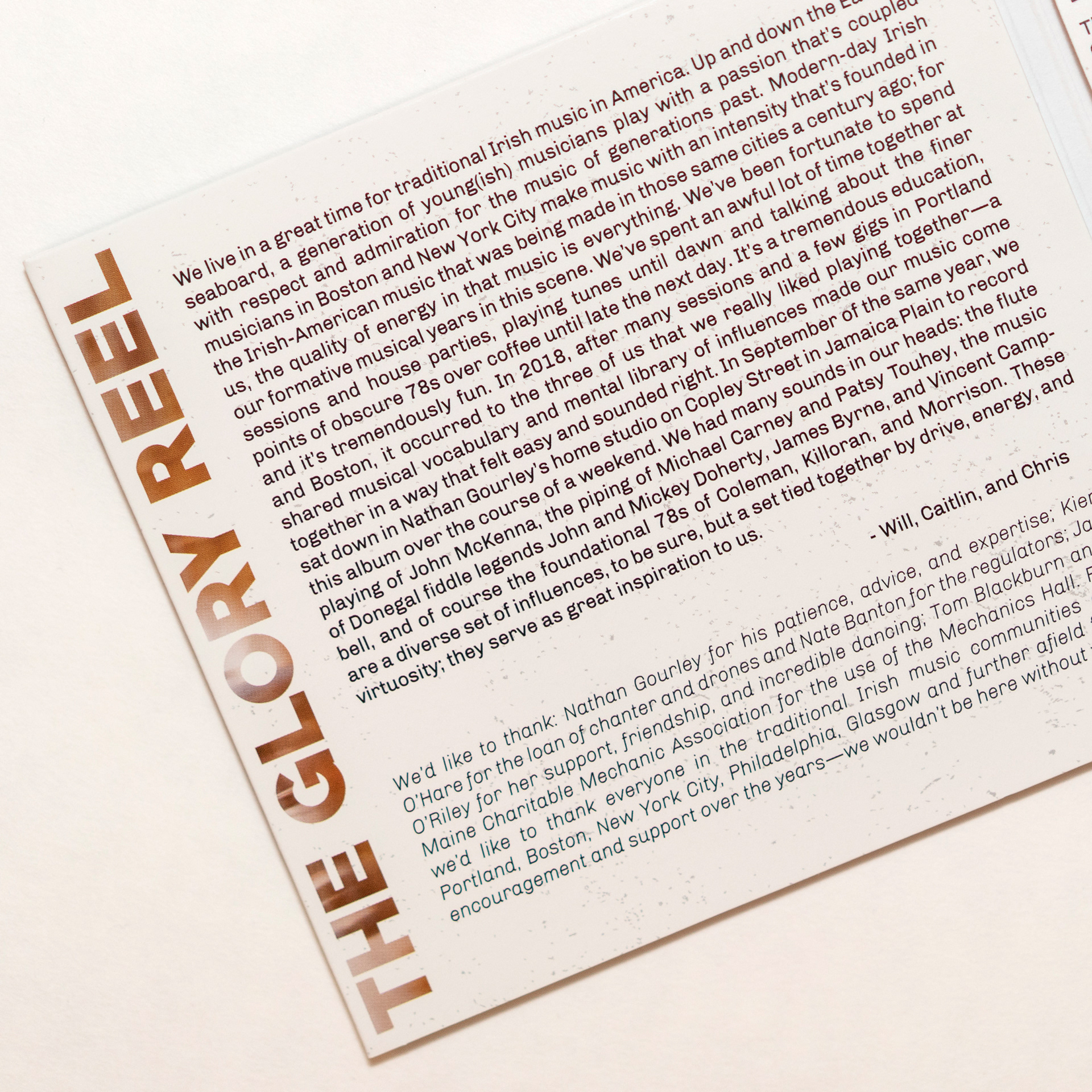 Will Woodson, Caitlin Finley, and Chris Stevens' "The Glory Reel,."