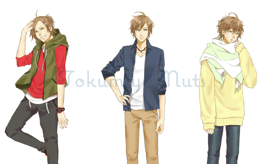 株式会社カヤック様 恋するおやすみコール「3人のミキト」キャラクターデザイン及びイラスト制作