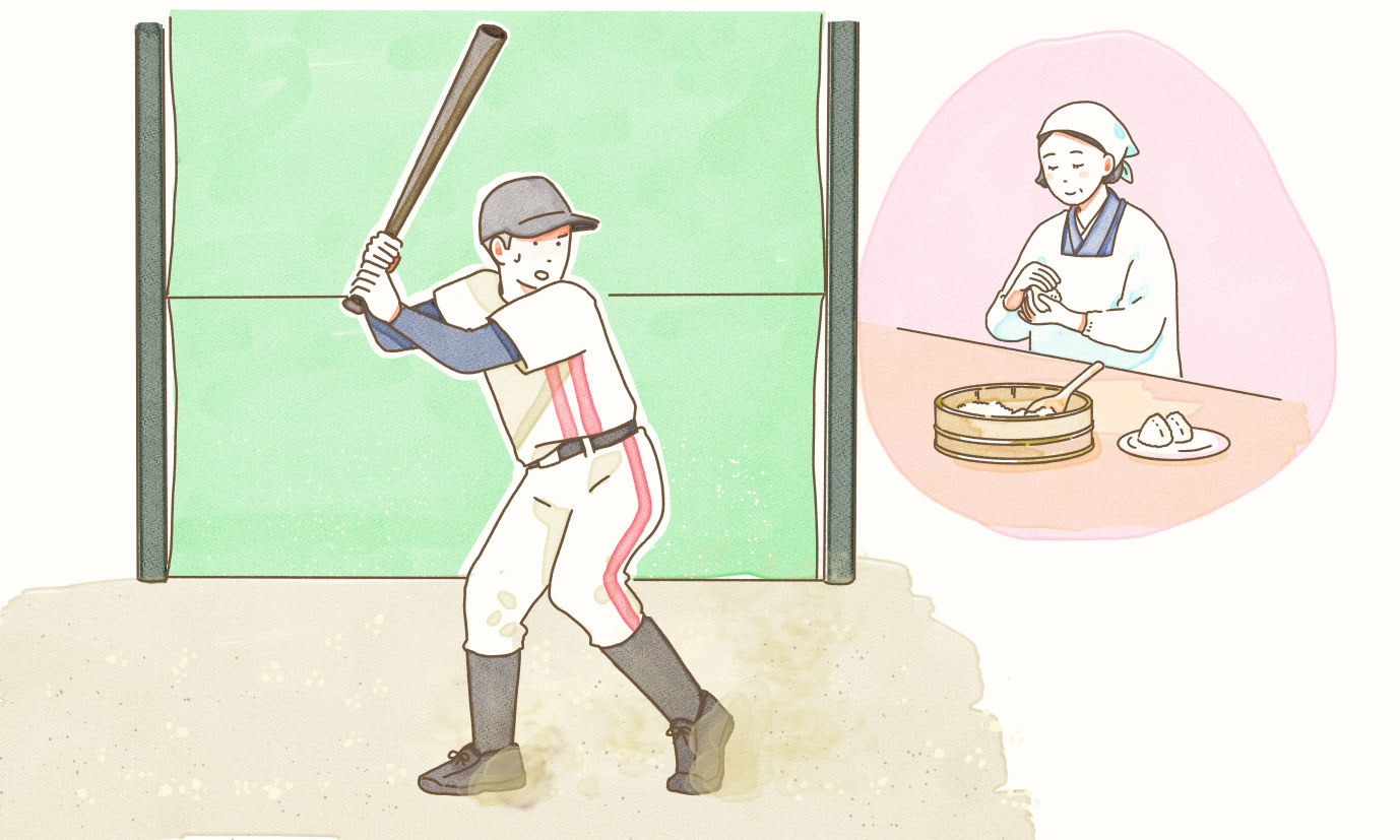 盛夏号　高校球児とお母さん