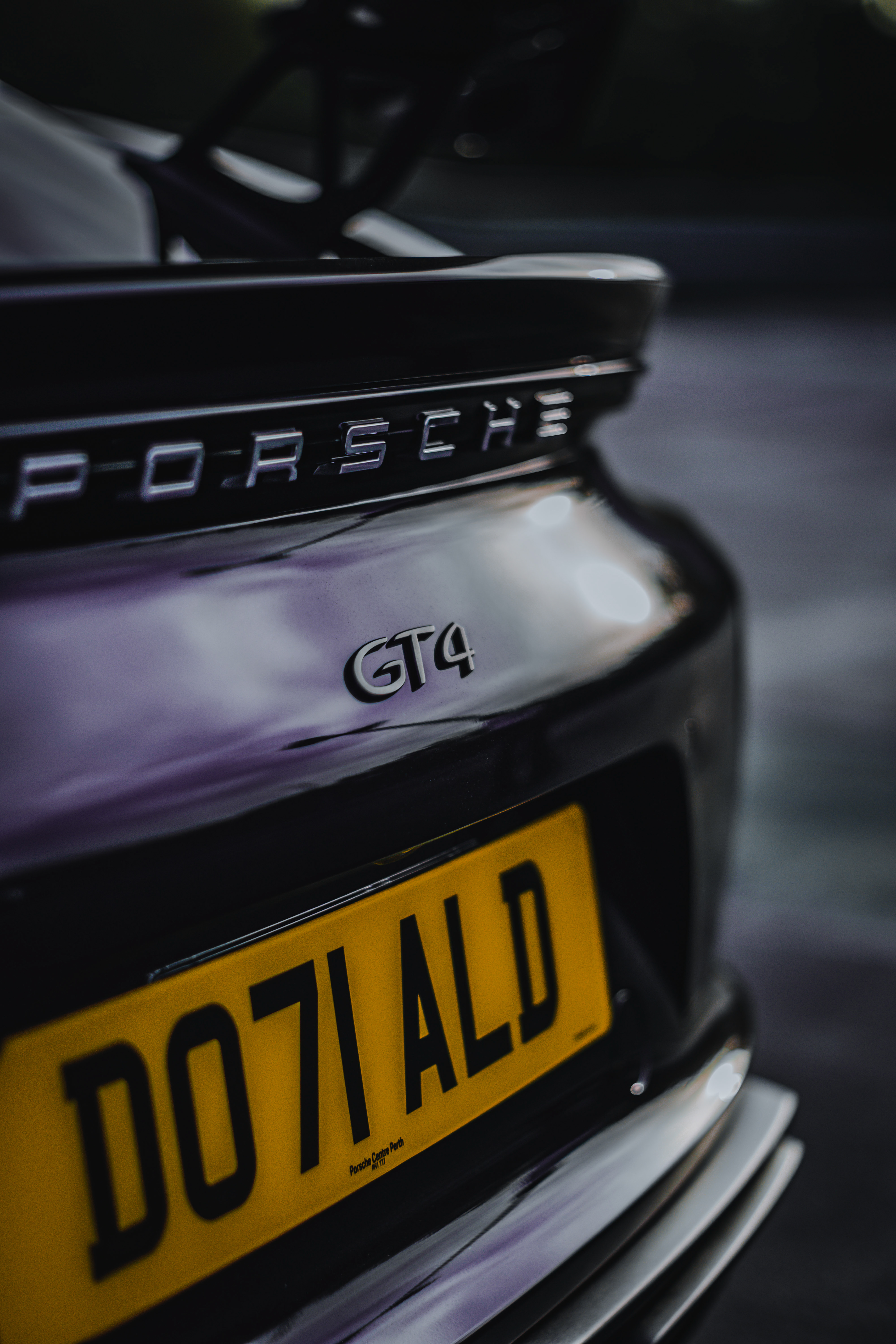 Porsche GT4 (Back Badge Shot)