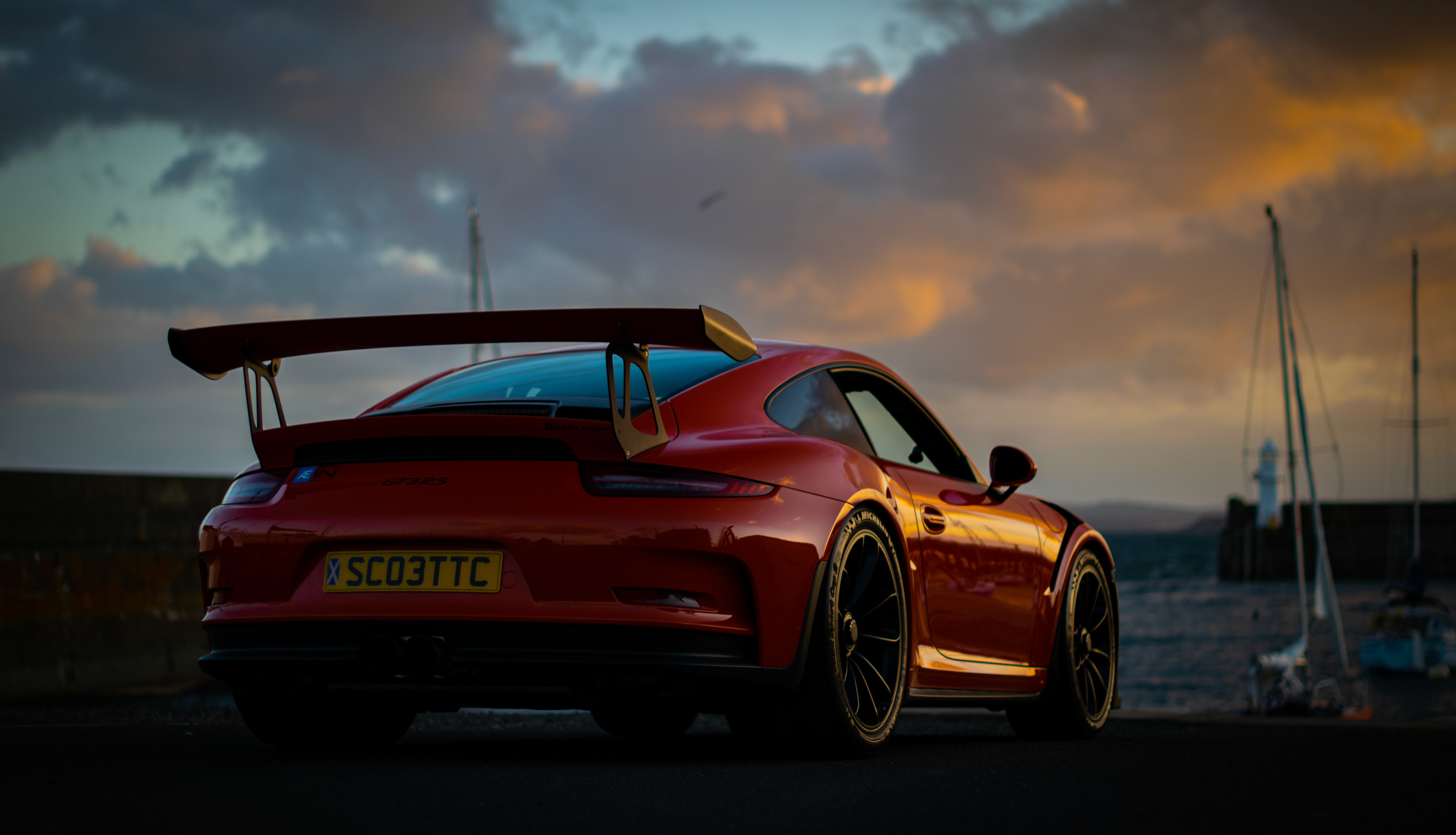 Porsche GT3 RS - Lava Orange (rear)
