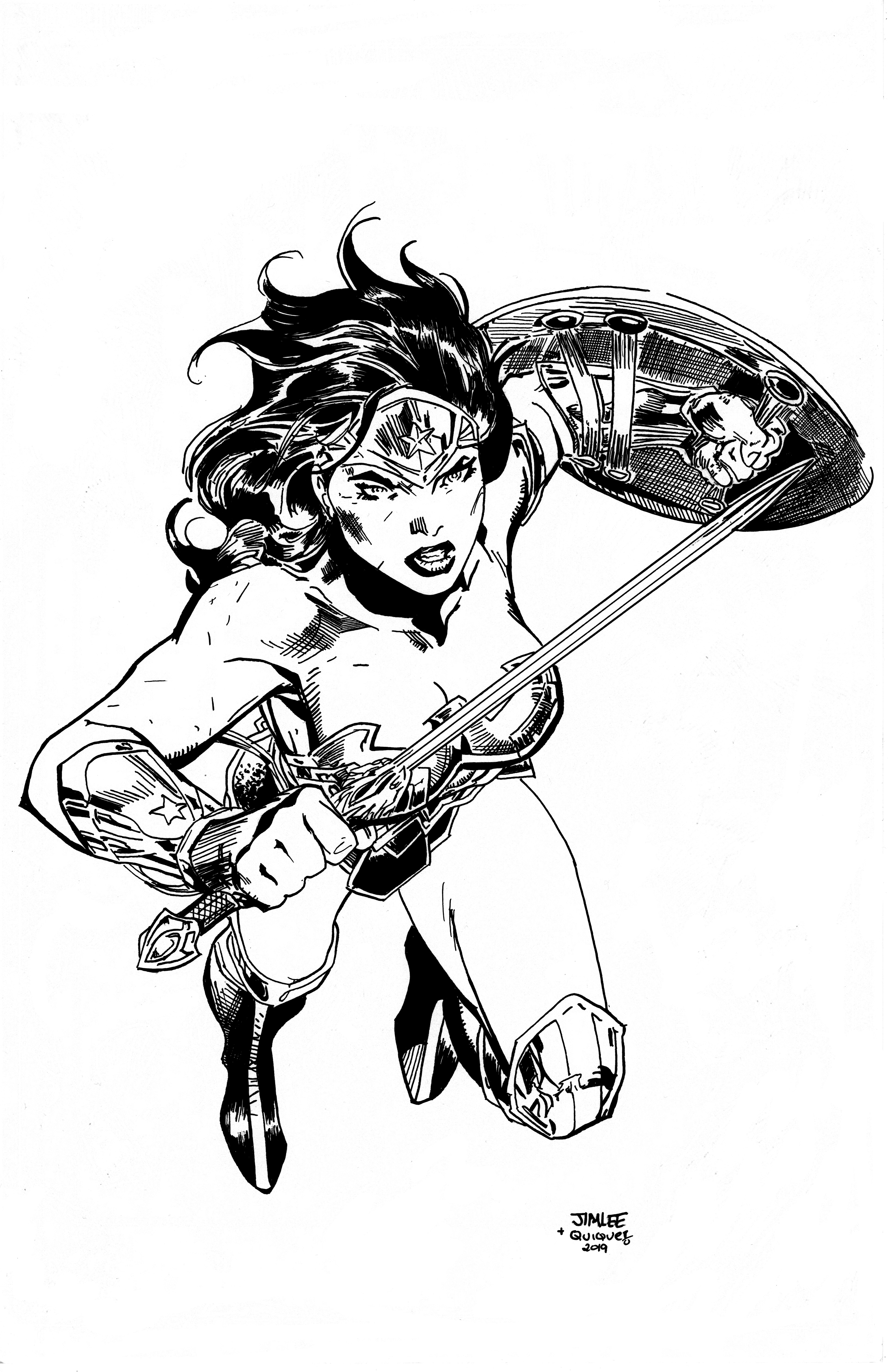 Pencils by Jim Lee - Wonder Woman