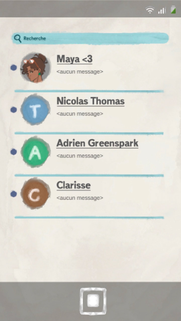 Message application: Contact