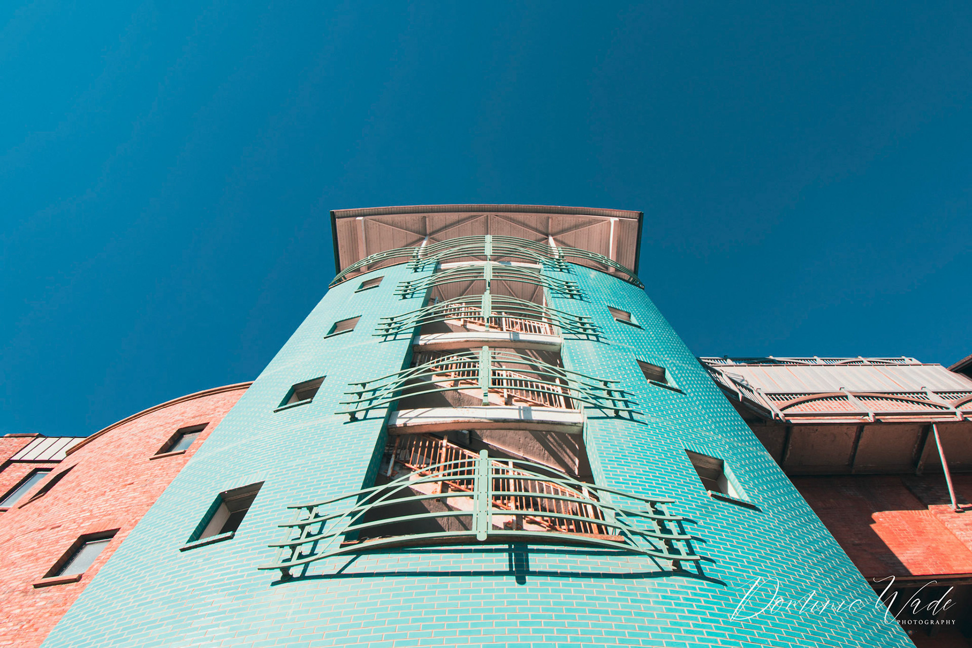 An interesting shaped building that is quite distinctive.