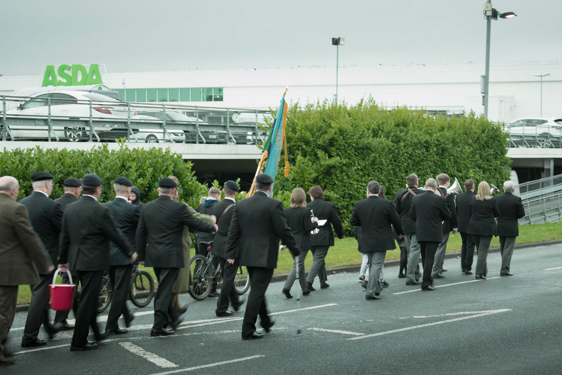 Remembrance Day parade in Peterlee, County Durham.