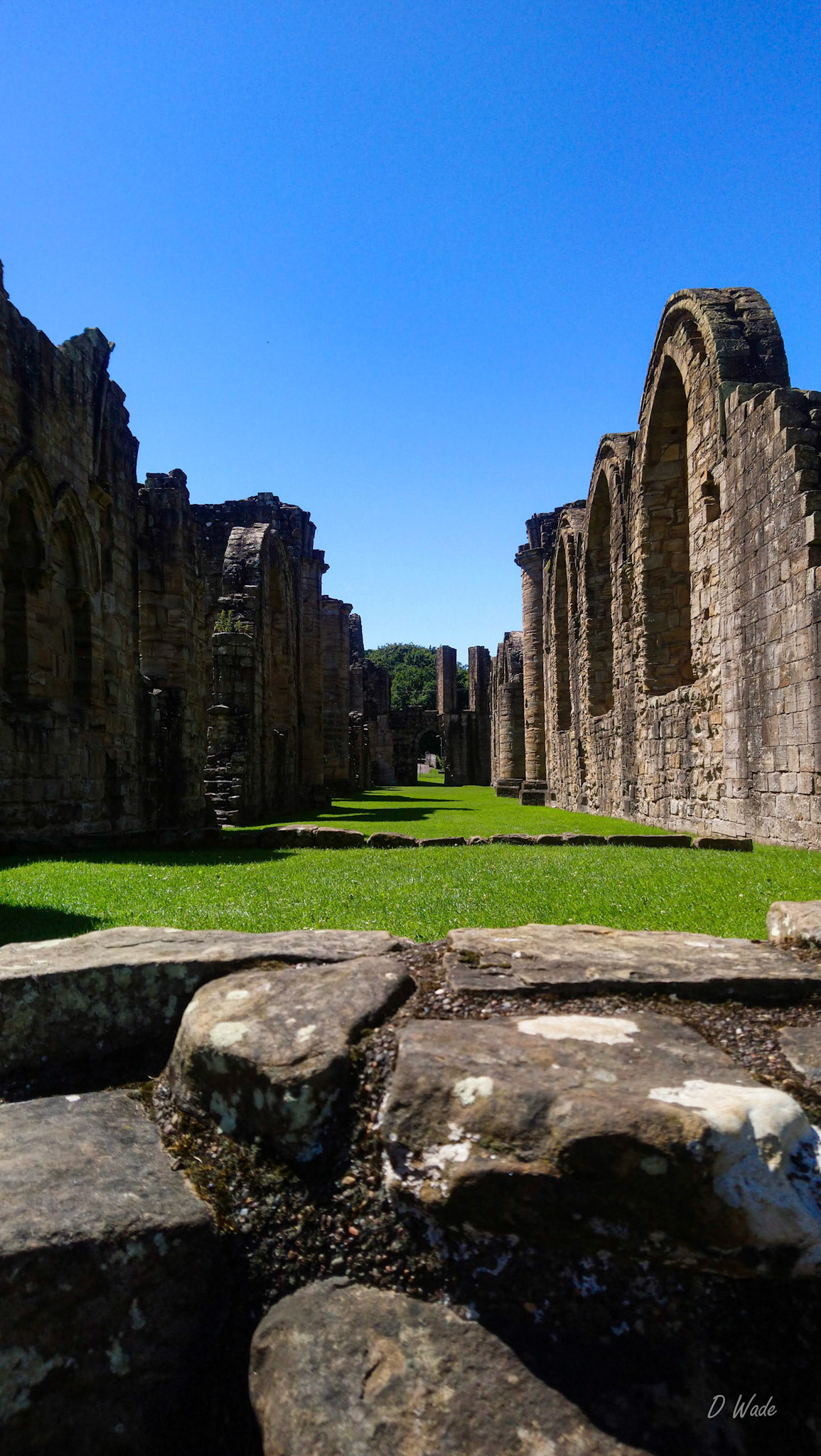 Finchale Priory (pronounced finkle) sometimes referred to as Finchale Abbey was a 13th-century Benedictine priory. The remains are sited by the River Wear, four miles from Durham, England. It is a Grade I listed building.