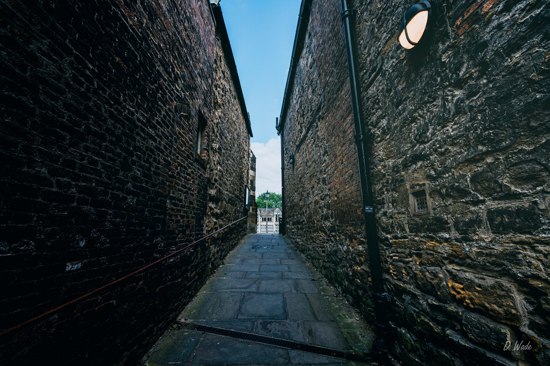 An alleyway that leads up to Durham Cathedral and Castle.