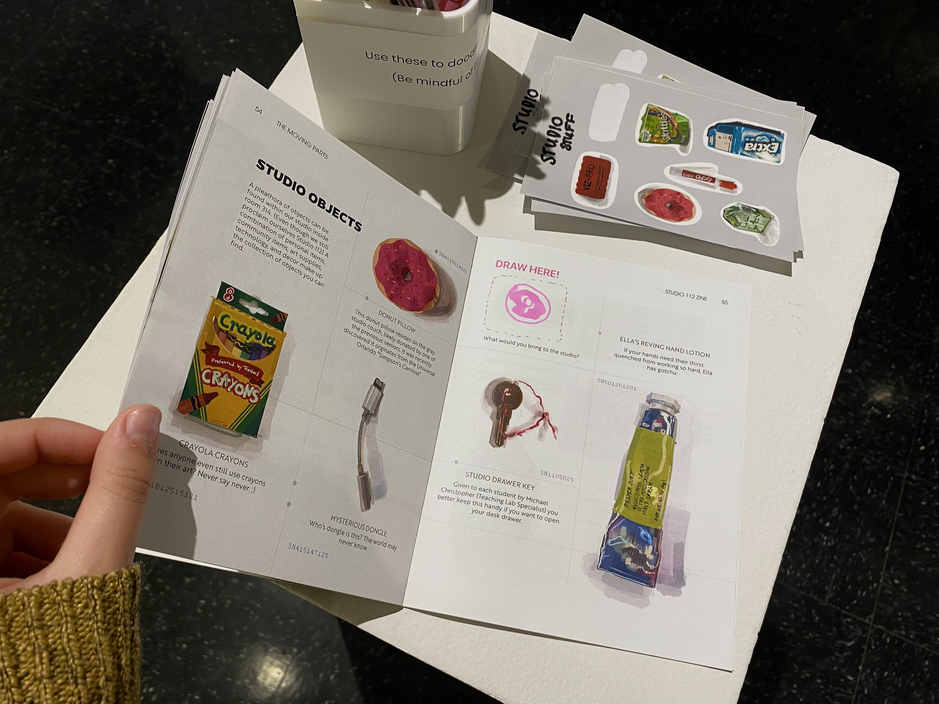 Photo of Zine Printed at the Ligature 33 Award Gallery