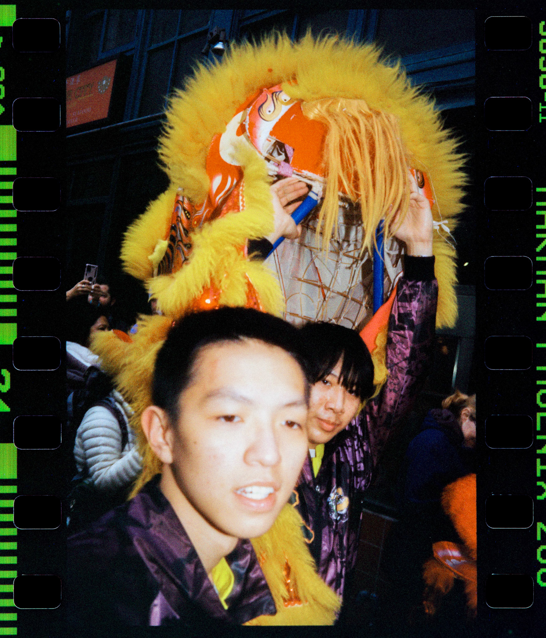 Seattle. WA, USA.February 2024.Chinese New Year in Seattle International District.Harman Phoenix 200. Leica MP, Leica 35mm f1.4 Summilux.