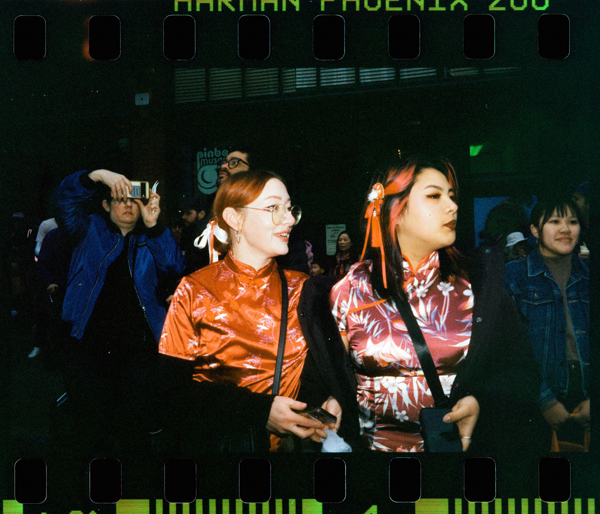 Seattle. WA, USA.February 2024.Chinese New Year in Seattle International District.Harman Phoenix 200. Leica MP, Leica 35mm f1.4 Summilux.