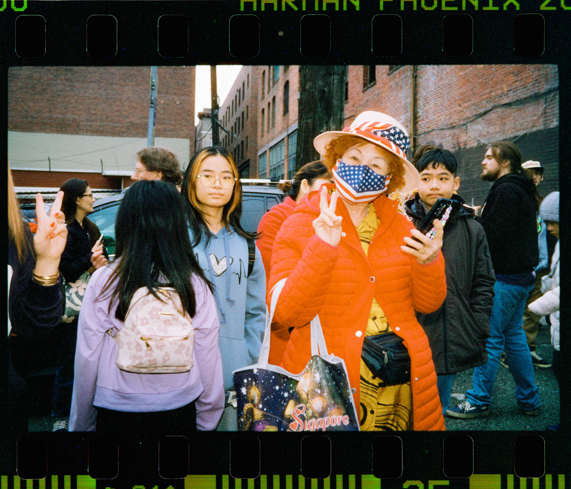 Seattle. WA, USA.February 2024.Chinese New Year in Seattle International District.Harman Phoenix 200. Leica MP, Leica 35mm f1.4 Summilux.