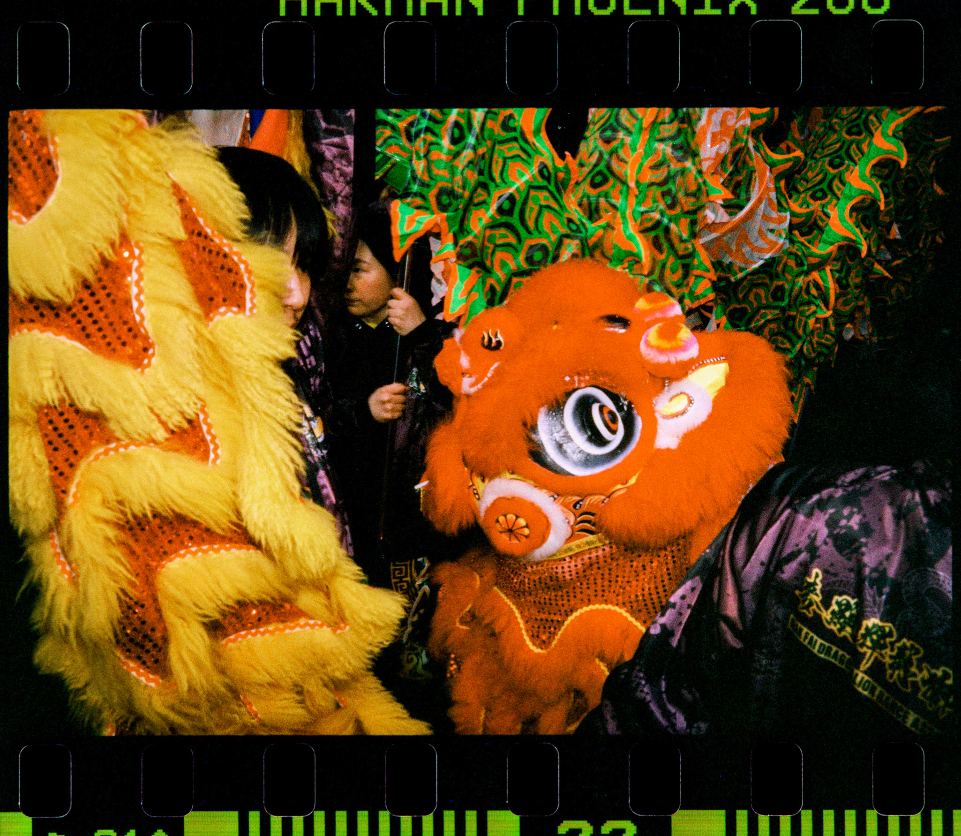 Seattle. WA, USA.February 2024.Chinese New Year in Seattle International District.Harman Phoenix 200. Leica MP, Leica 35mm f1.4 Summilux.