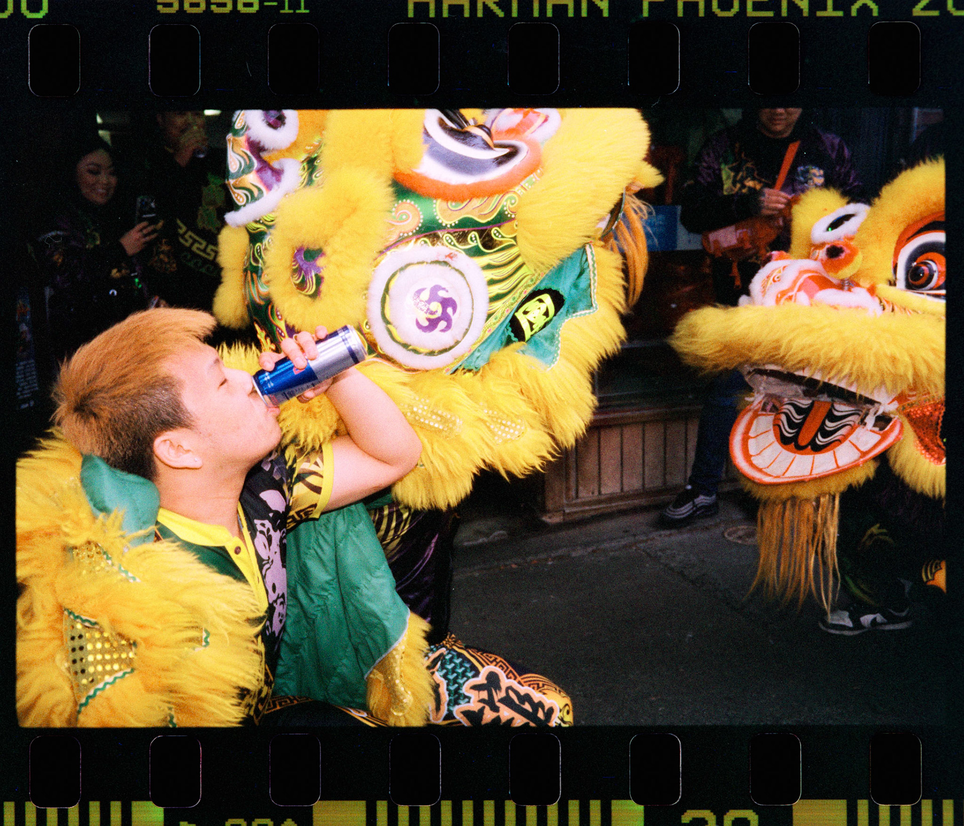 Seattle. WA, USA.February 2024.Chinese New Year in Seattle International District.Harman Phoenix 200. Leica MP, Leica 35mm f1.4 Summilux.