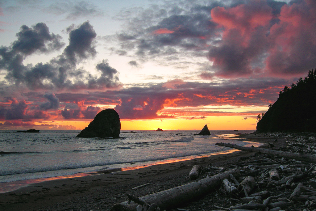 Rialto Beach Summer Sunset, Olympic National Park