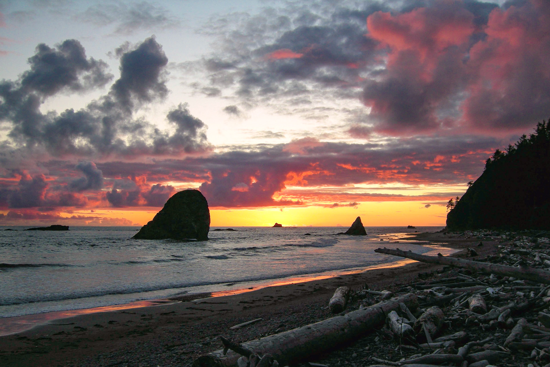 Rialto Beach Summer Sunset