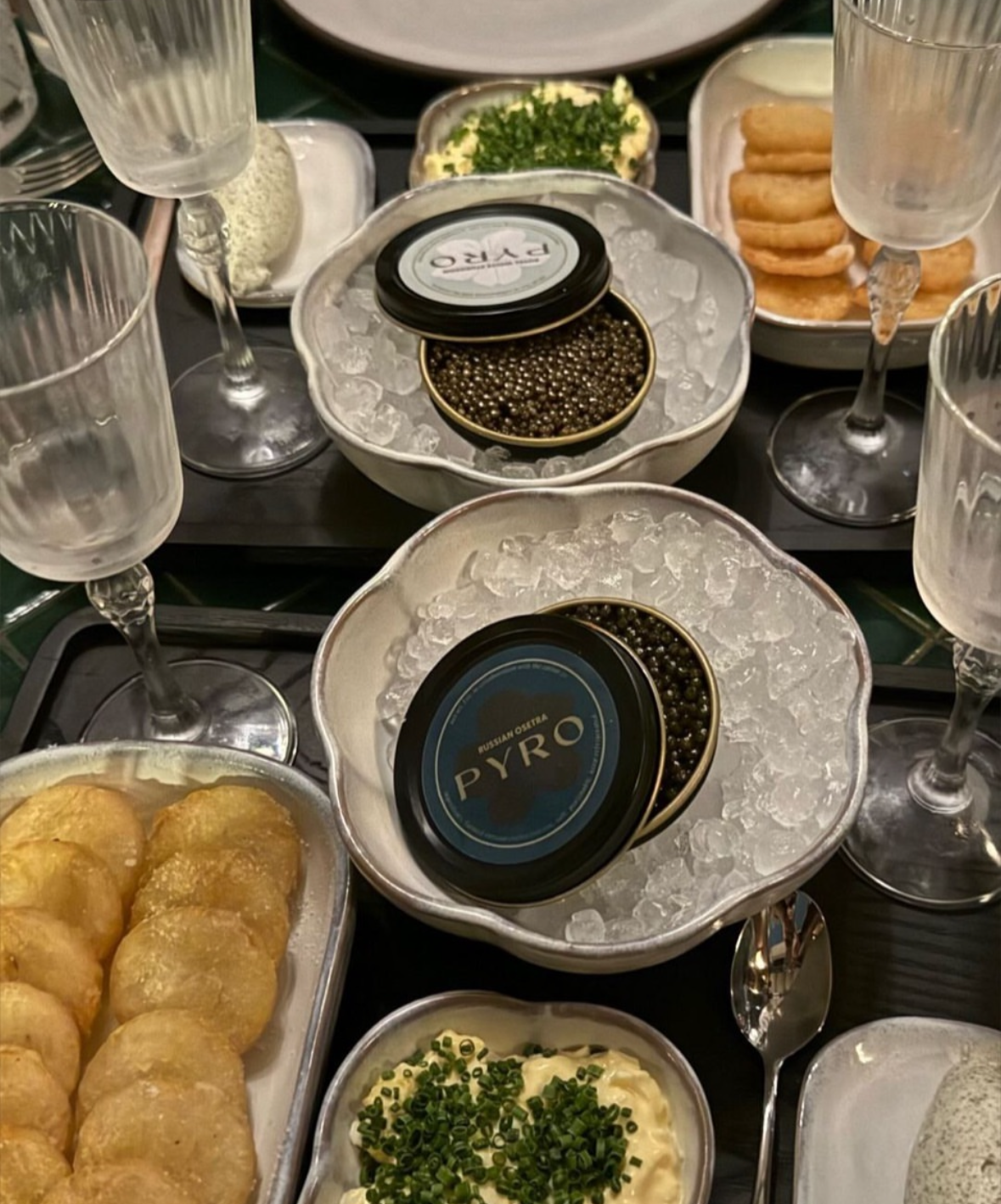Custom caviar label design.