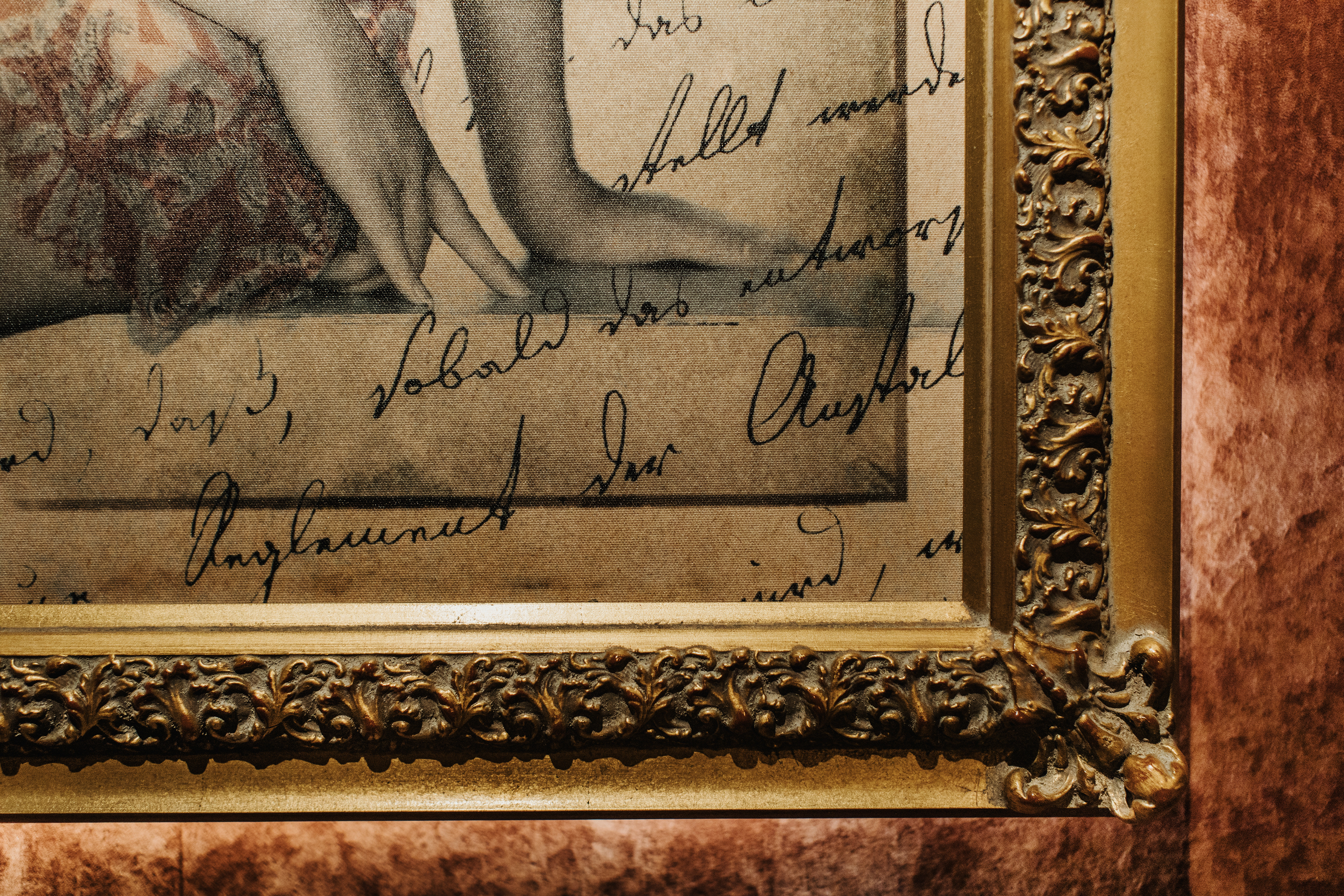Details were layered over colorized photographs.