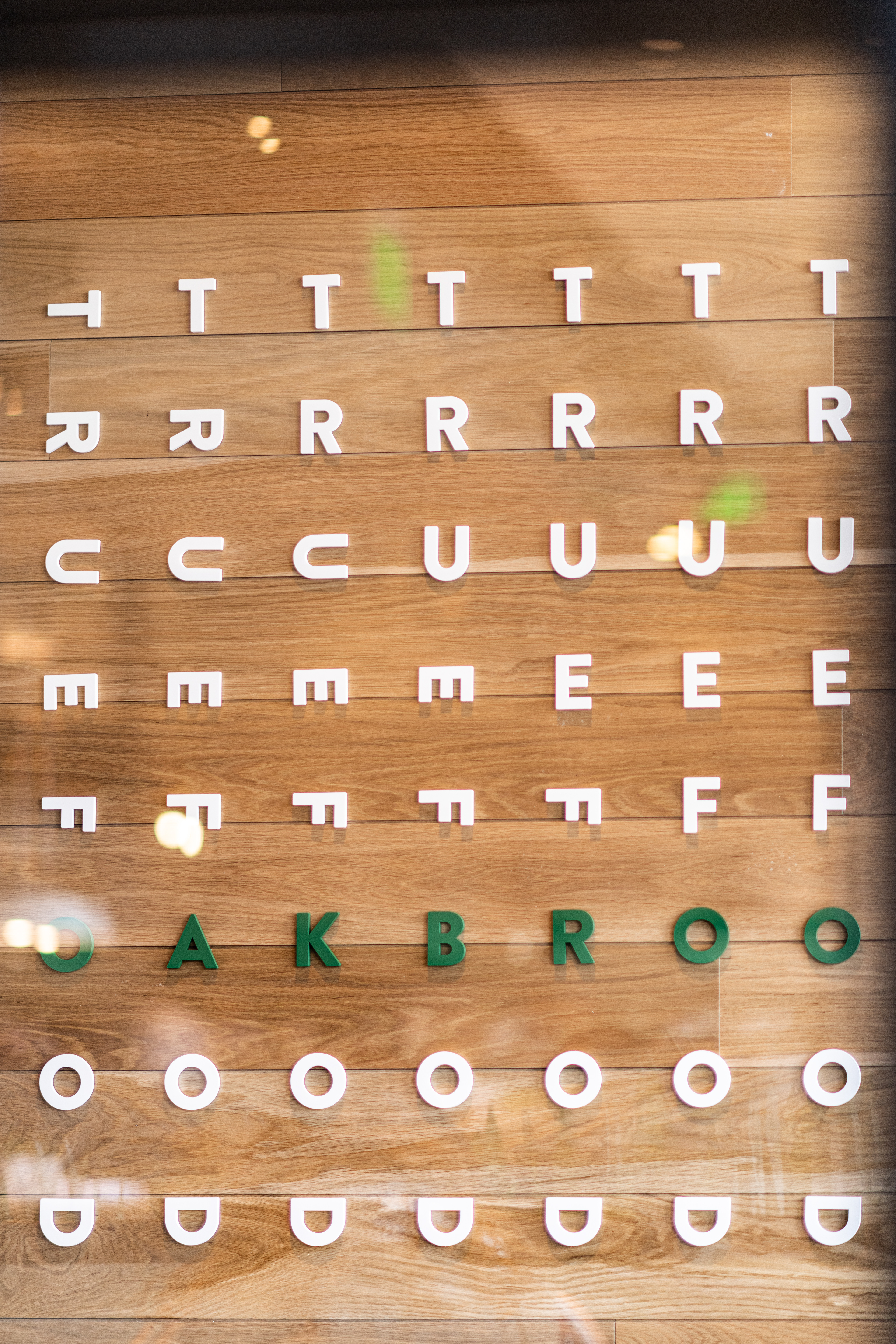 Acrylic dimensional letters created for a wall graphic.