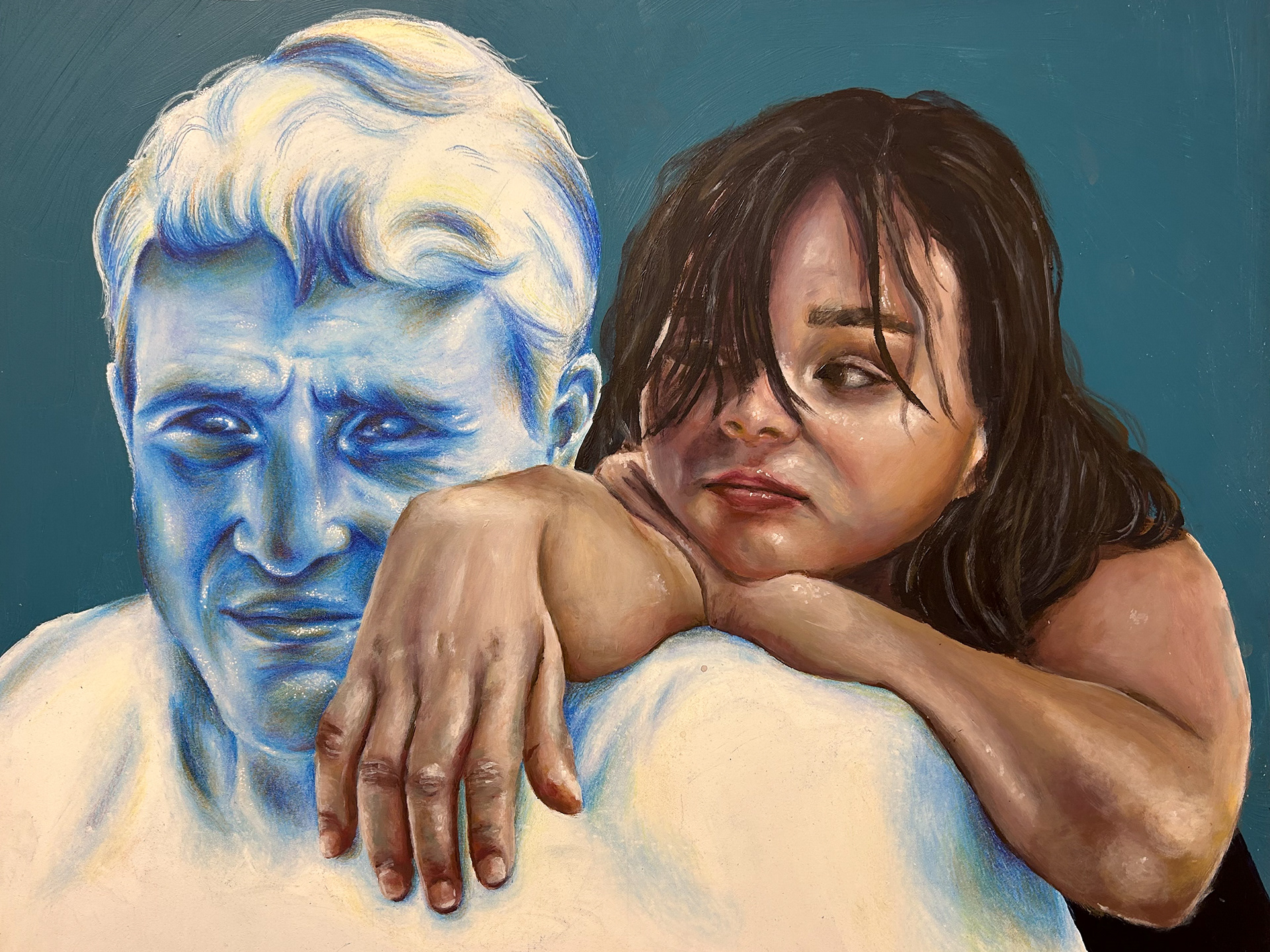 "Aftersun (Paul)" 20" x 16", acrylic on gessobord 2023