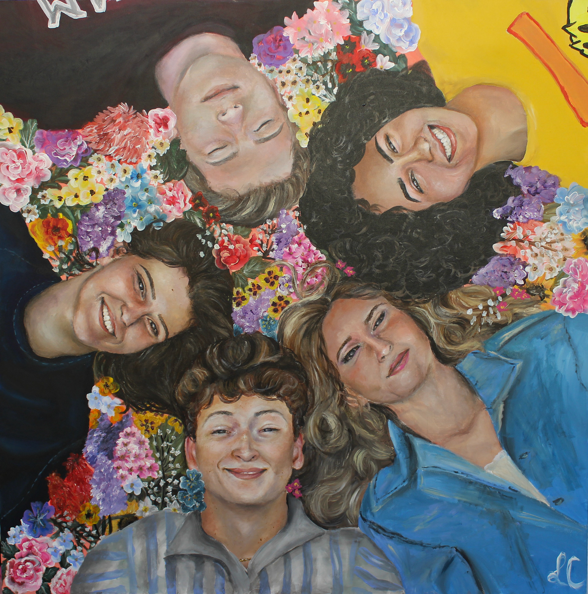 "Friends" 36" x 36" Acrylic on canvas 2019