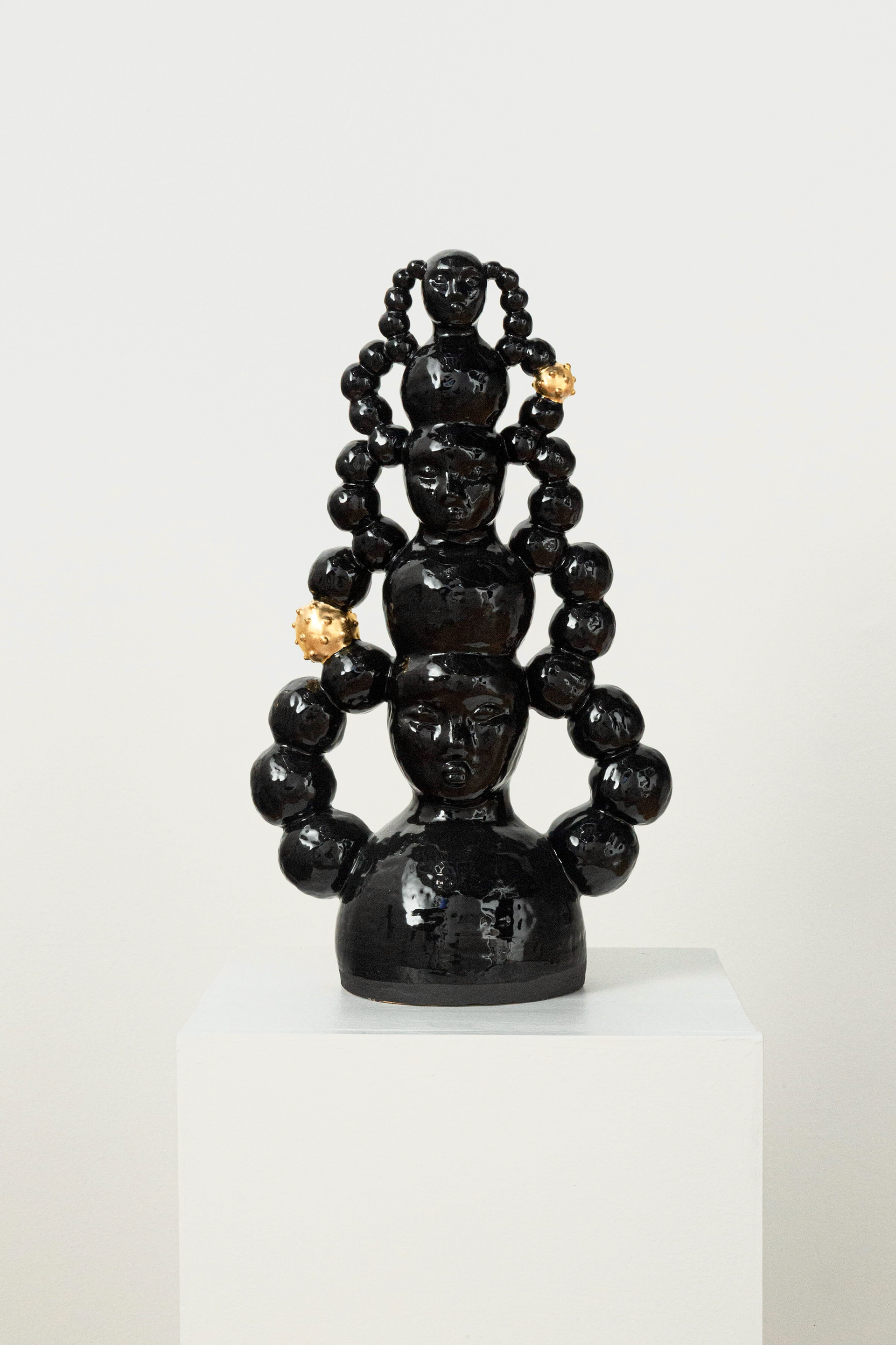 Ascend,  (2024) 22 x 12 x 7 in. Ceramics, Gold Leaf