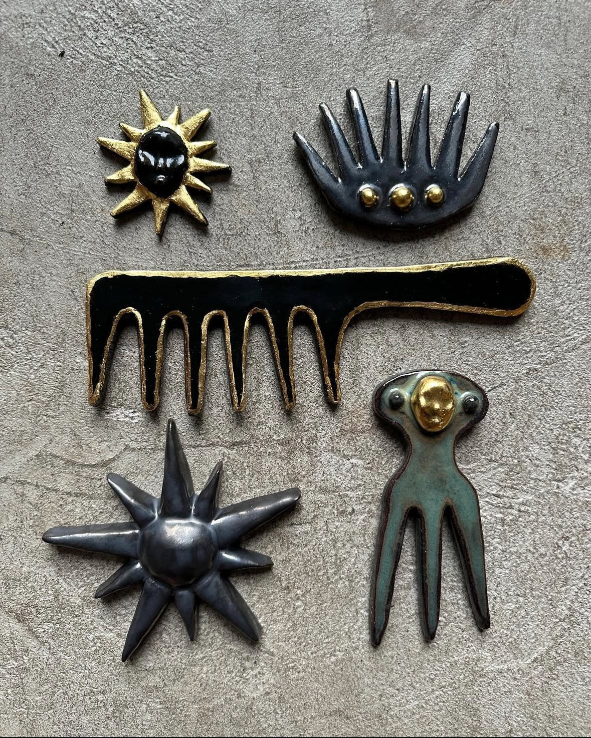 Comb Series, (2023) Installation Ceramics