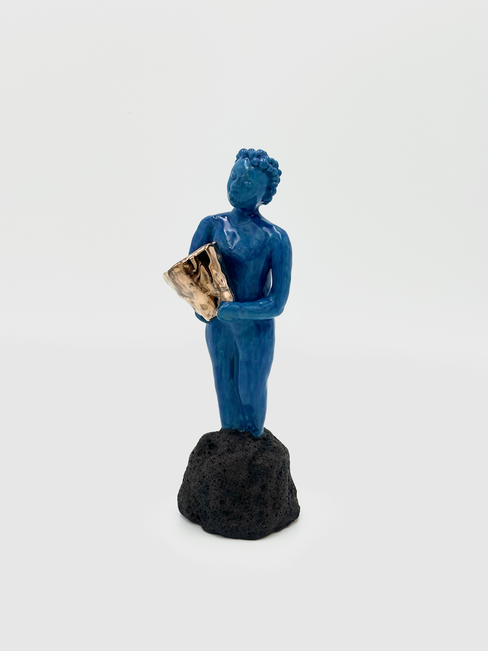 Hydria,  (2025)  7 x 5 x 2.5 inches  Ceramics, Gold Luster 