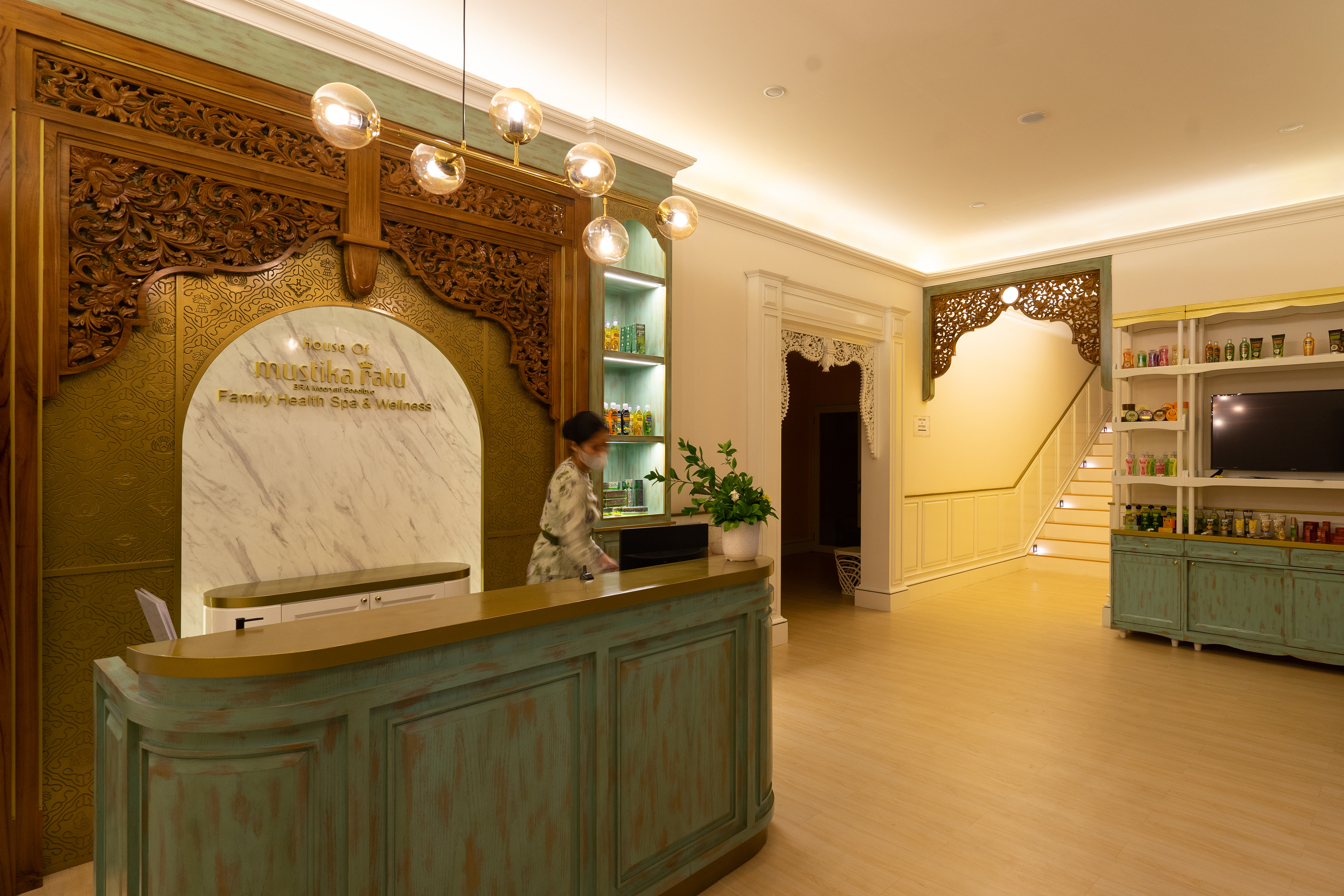 Area reception House of Mustika Ratu Cianjur Desain Renovasi Interior Studio Slenpan