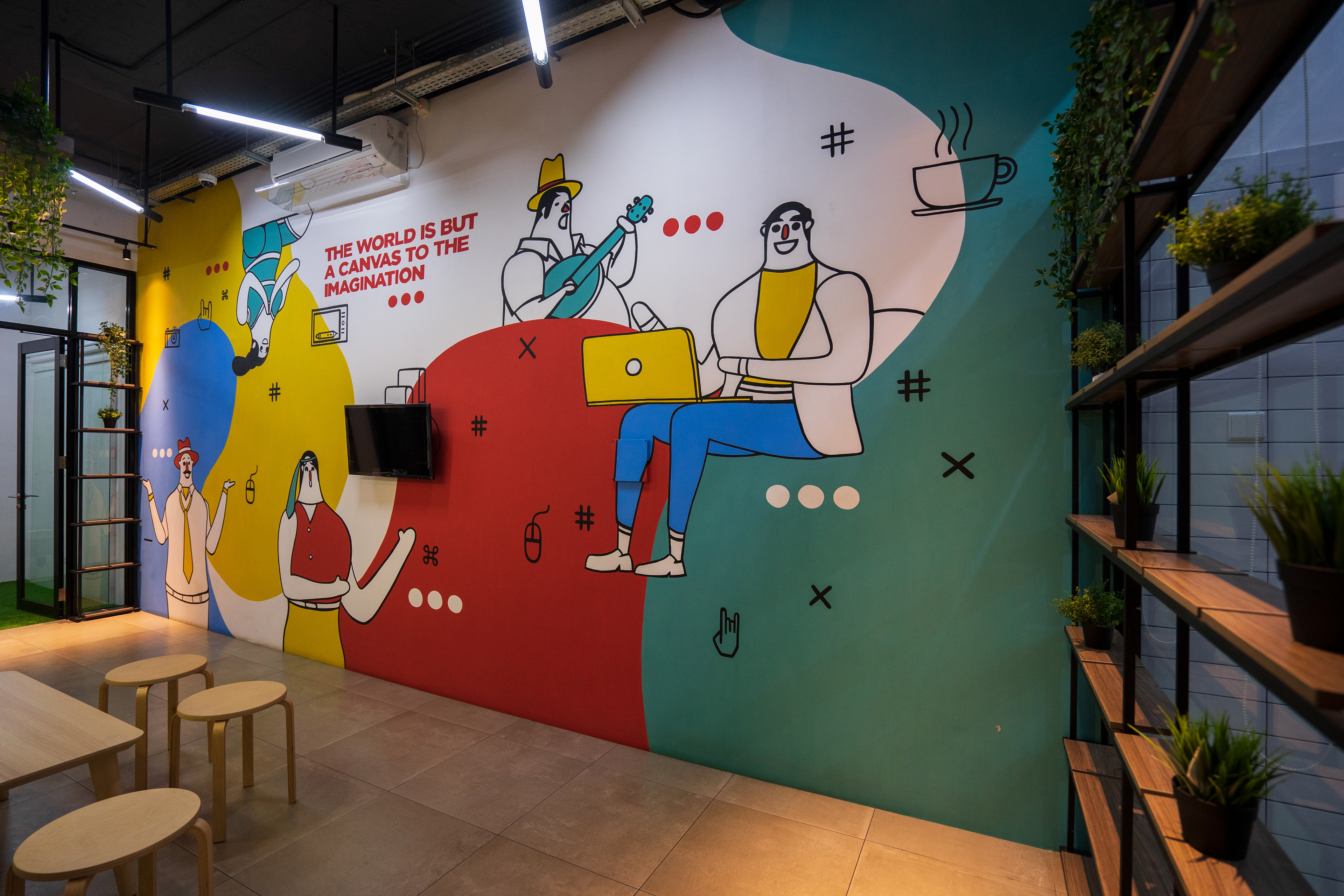 Area Kerja Santai Renovasi Kantor OMEOO Desain Renovasi Interior Studio Slenpan