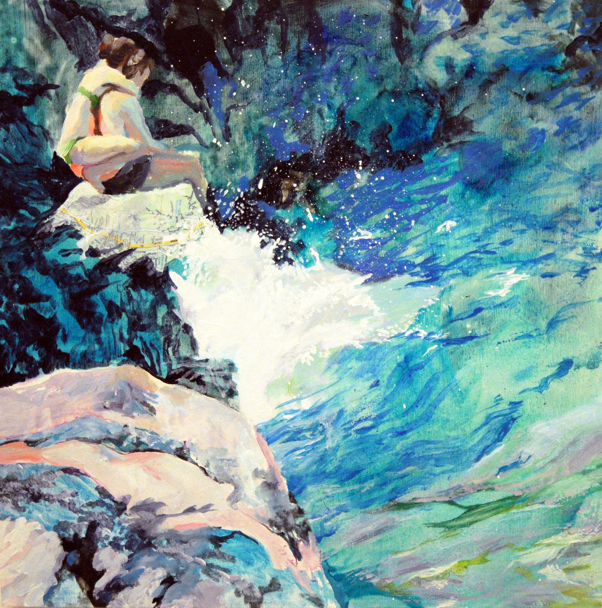 SOLD. 18x18" Oil on Wood.