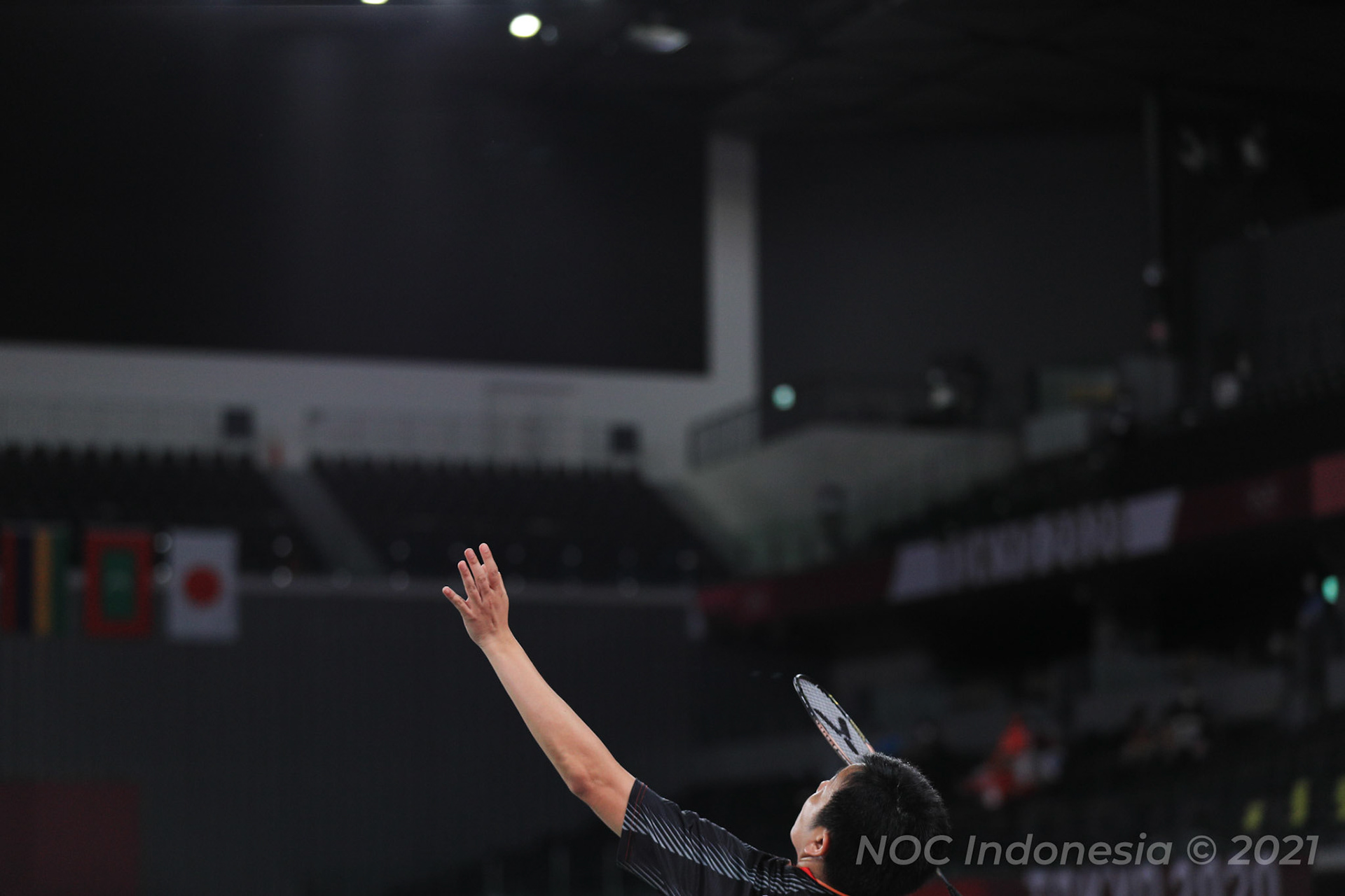 Kamis, 29 Juli 2021. NOC - TO2020 - PHO - Day 9 - Badminton, Men's Doubles QF, Mohammad Ahsan-Hendra Setiawan vs Takeshi Kamura-Keigo Sonoda (JPN) di Musashino Forest Sport Plaza, Tokyo - Jepang