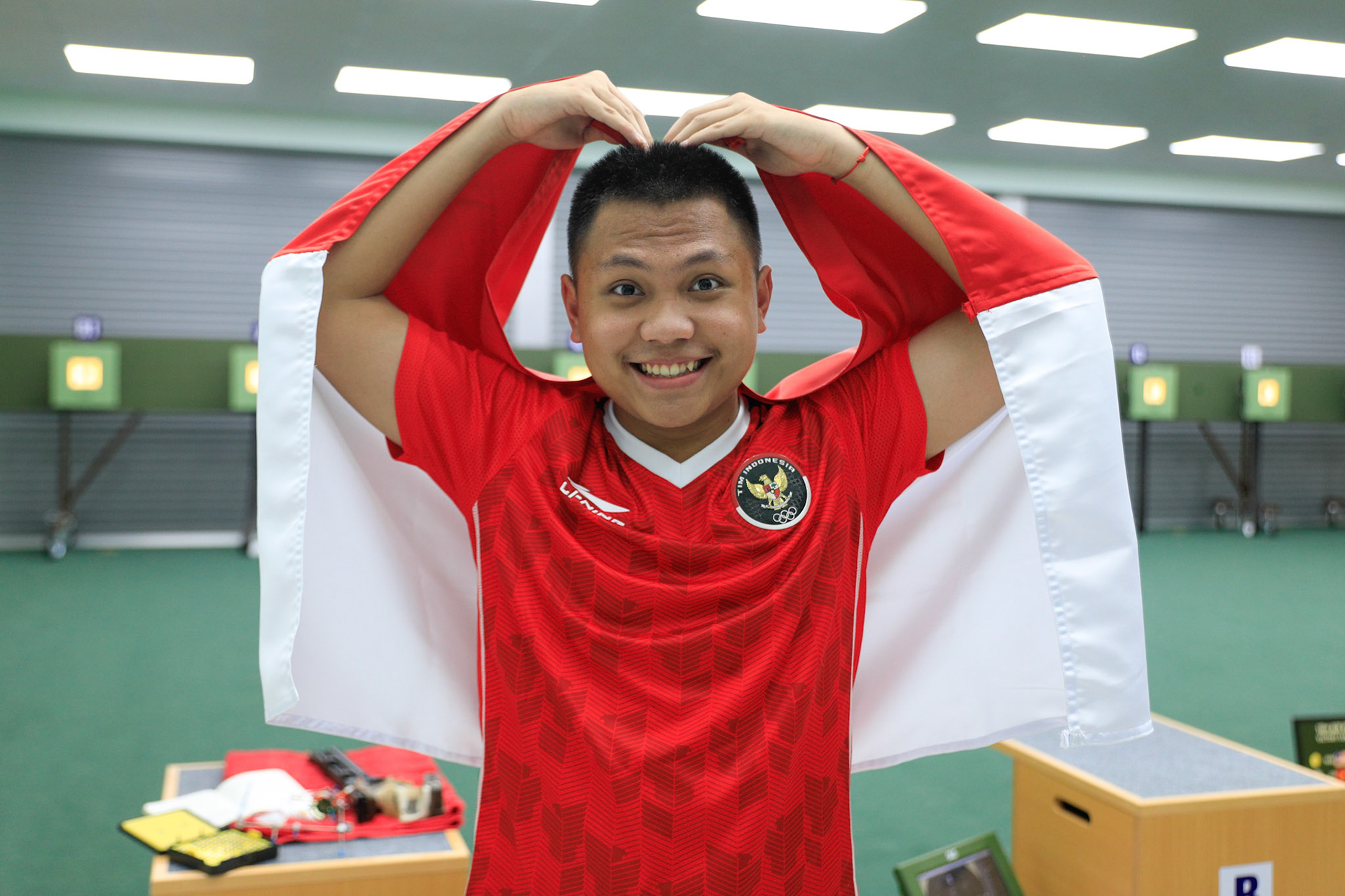 Kamis, 18 Mei 2022. NOC - SEAG21 - NAIF - PHO - Day 14 - Shooting - Muhammad Iqbal Raia P, Men's 10m Air Pistol Final - BRONZE di National Sport Training Center, Hanoi - Vietnam