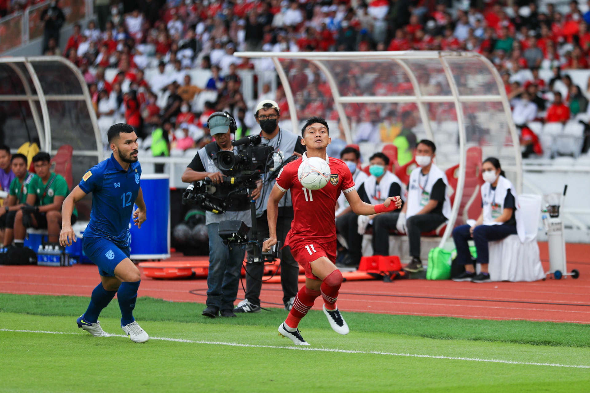 Kamis, 29 Desember 2022. AFF2022 - Group A - Indonesia 1-1 Thailand di Stadion Utama Gelora Bung Karno, Senayan - Jakarta