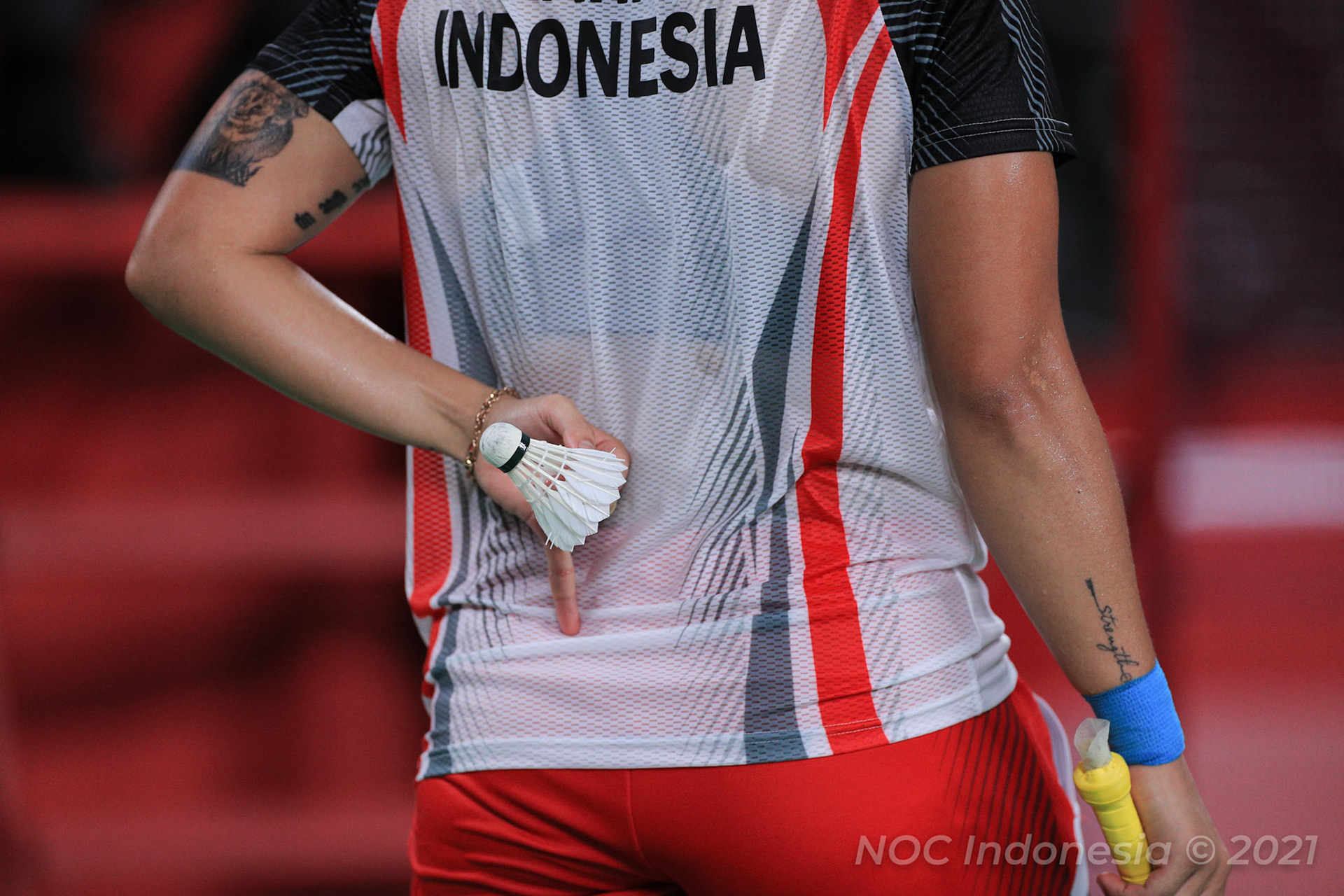 Kamis, 29 Juli 2021. NOC - TO2020 - PHO - Day 9 - Badminton, Women's Doubles QF, Greysia Polii-Apriyani Rahayu vs Du Yue-Li Yin Hui (CHN) di Musashino Forest Sport Plaza, Tokyo - Jepang