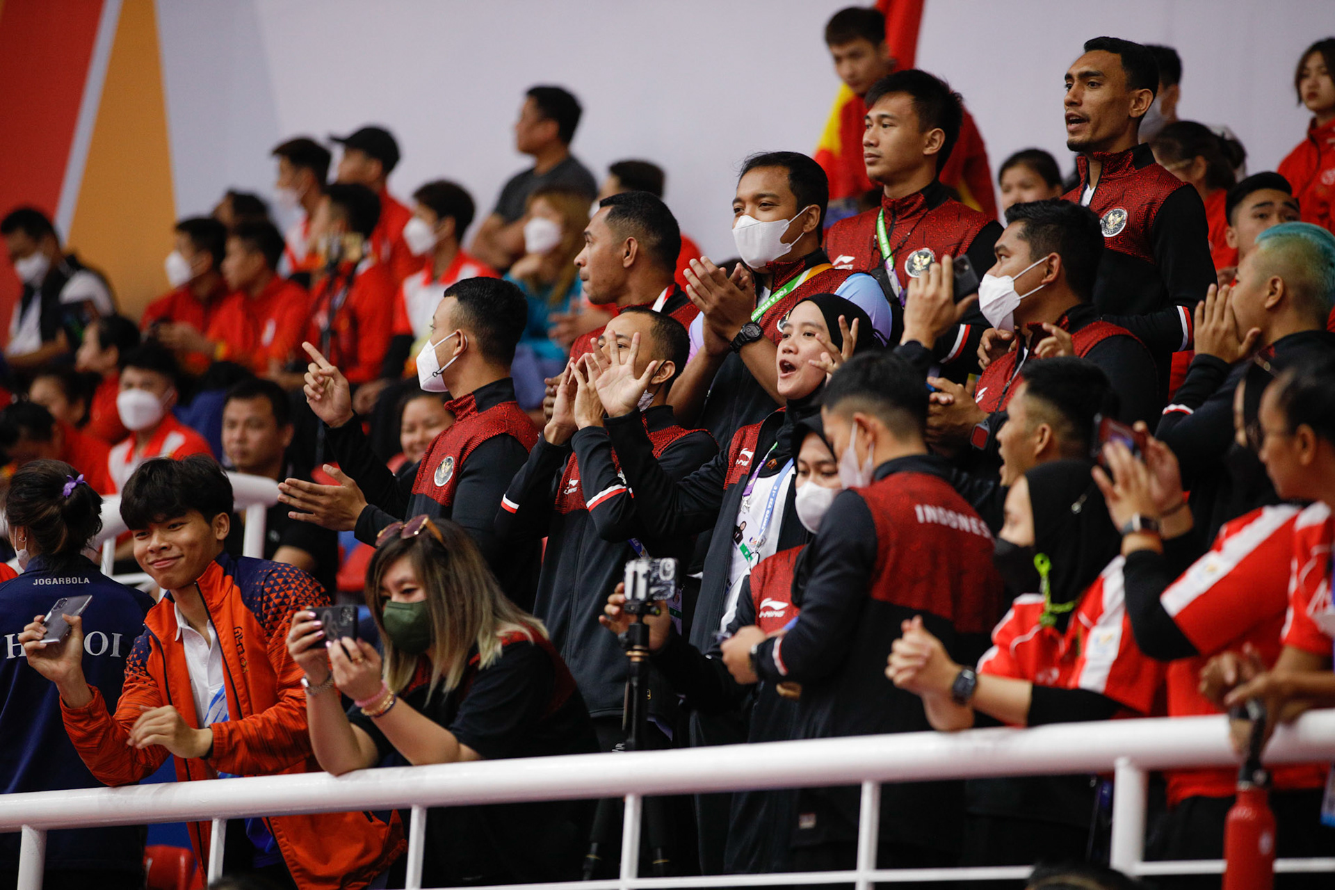 Selasa, 10 Mei 2022. NOC – SEAG21 – NAIF -  PHO - Day 5 - Pencak Silat – Muhammad Iqbal bin Abdul Rahman (SGP) 9.960 vs 9.950 Asep Yuldan Sani (INA) -  Men Elimination Round di Bac Tu Liem Gymnasium, Hanoi - Vietnam