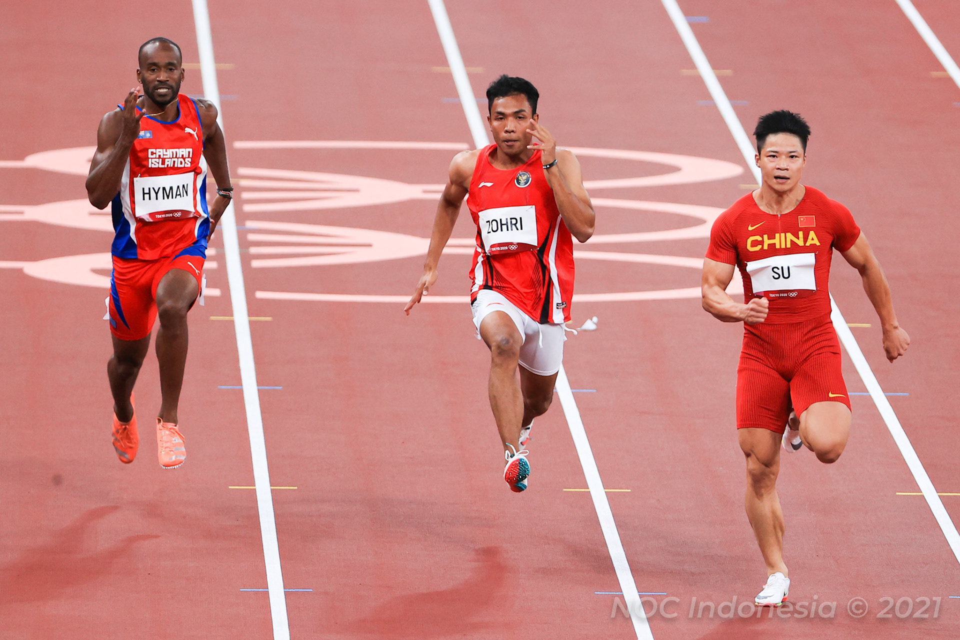 Sabtu, 31 Juli 2021. NOC - TO2020 - PHO - Day 11 - Athletics, Round 1, Heats 4, Lalu Muhammad Zohri di Olympic Stadium, Tokyo - Jepang
