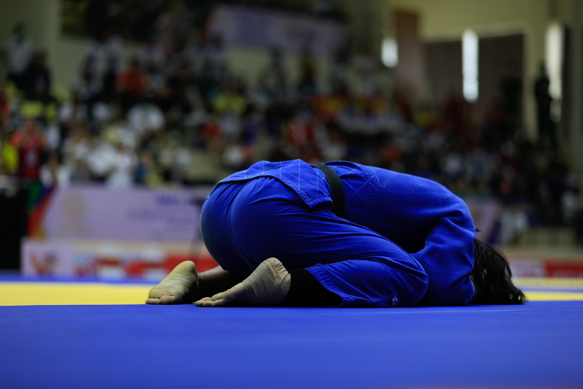 Kamis, 18 Mei 2022. NOC - SEAG21 - NAIF - PHO - Day 14 - Judo - Thi Bich Ngoc Nguyen (VIE) 1-0 Ni Kadek Anny Pandini (INA), Women's -57kg Bronze Match di Hoai Duc Gymnasium, Hanoi - Vietnam