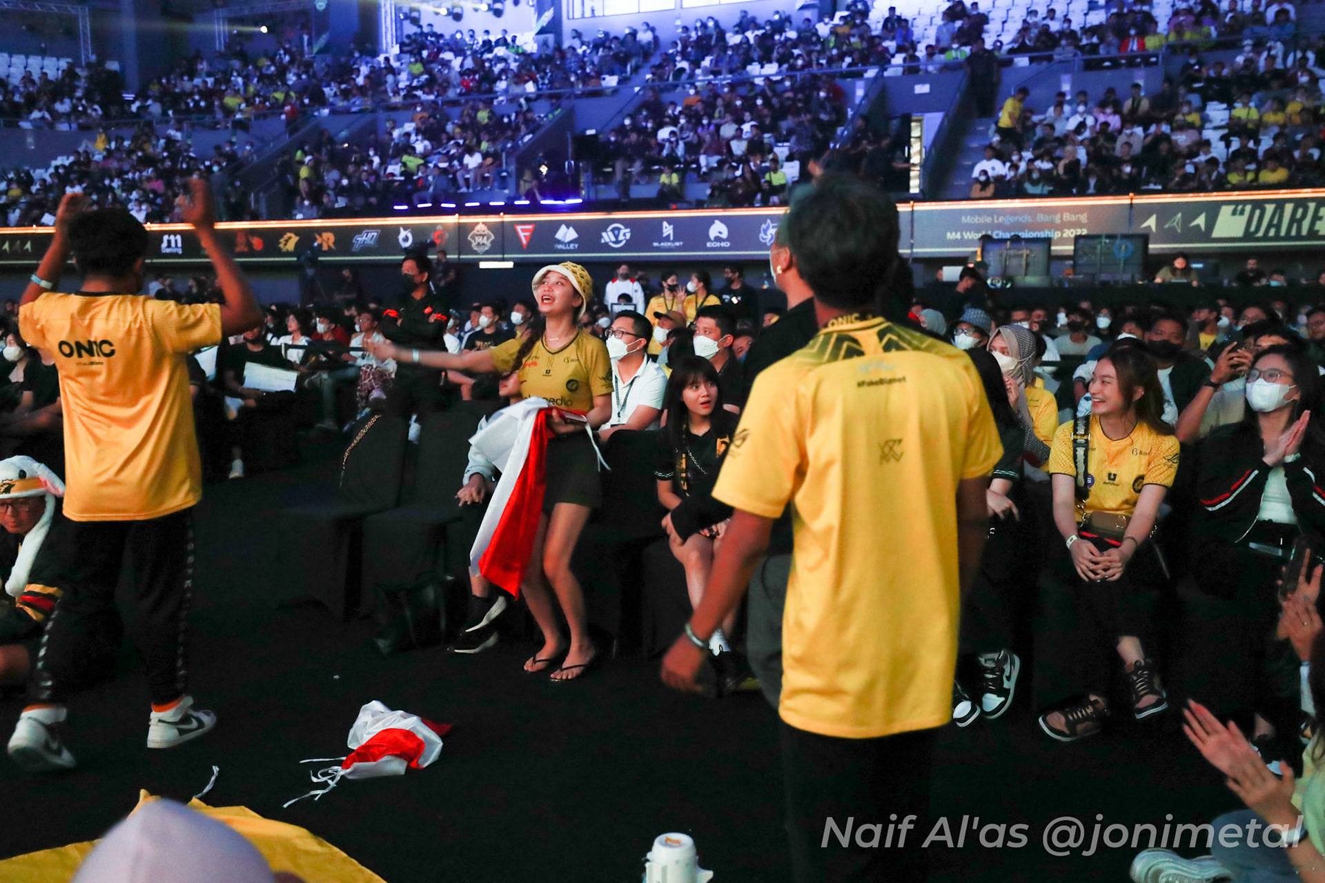 Kamis, 12 Januari 2023 . M4 - Playoff Day 6 - Mobile Legends M4 World Championship di Tennis Indoor Senayan, Jakarta