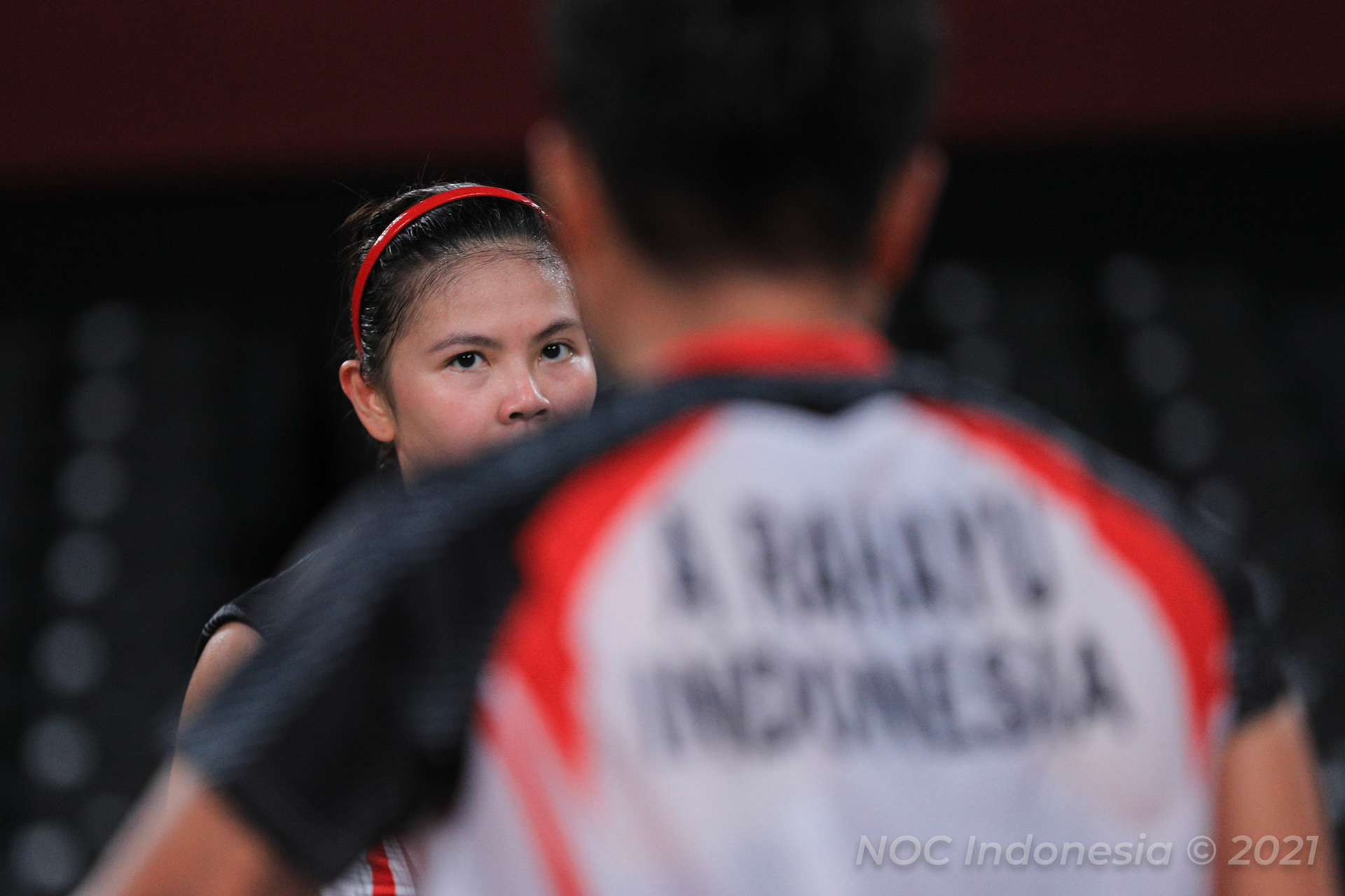 Kamis, 29 Juli 2021. NOC - TO2020 - PHO - Day 9 - Badminton, Women's Doubles QF, Greysia Polii-Apriyani Rahayu vs Du Yue-Li Yin Hui (CHN) di Musashino Forest Sport Plaza, Tokyo - Jepang