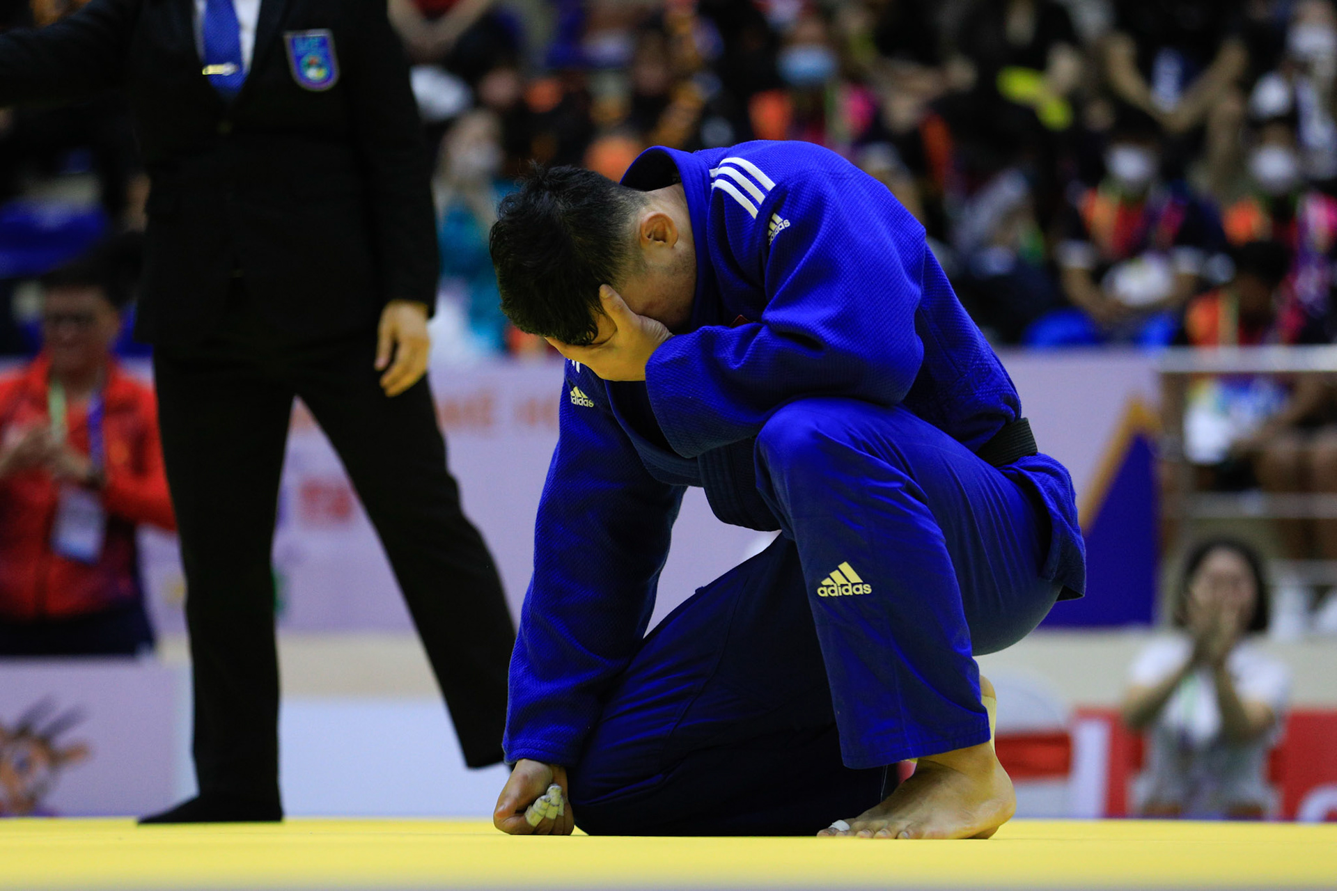 Kamis, 18 Mei 2022. NOC - SEAG21 - NAIF - PHO - Day 14 - Judo - Anh Tai Le (VIE) 1-0 Gede Ganding Kalbh Soethama (INA), Men's -90kg SF di Hoai Duc Gymnasium, Hanoi - Vietnam