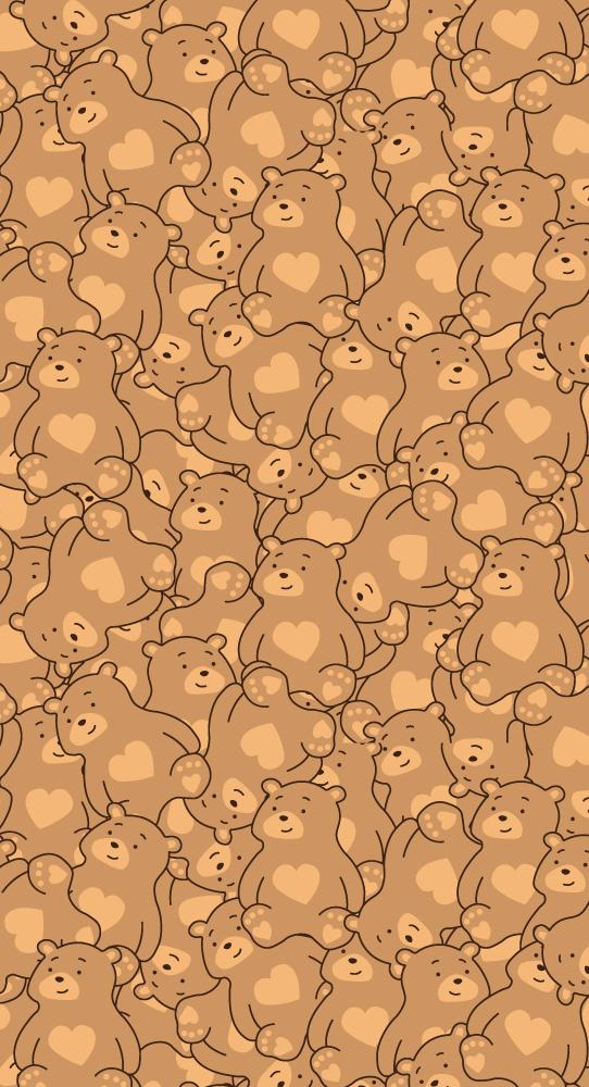 repeating bear pattern to cover existing pillar