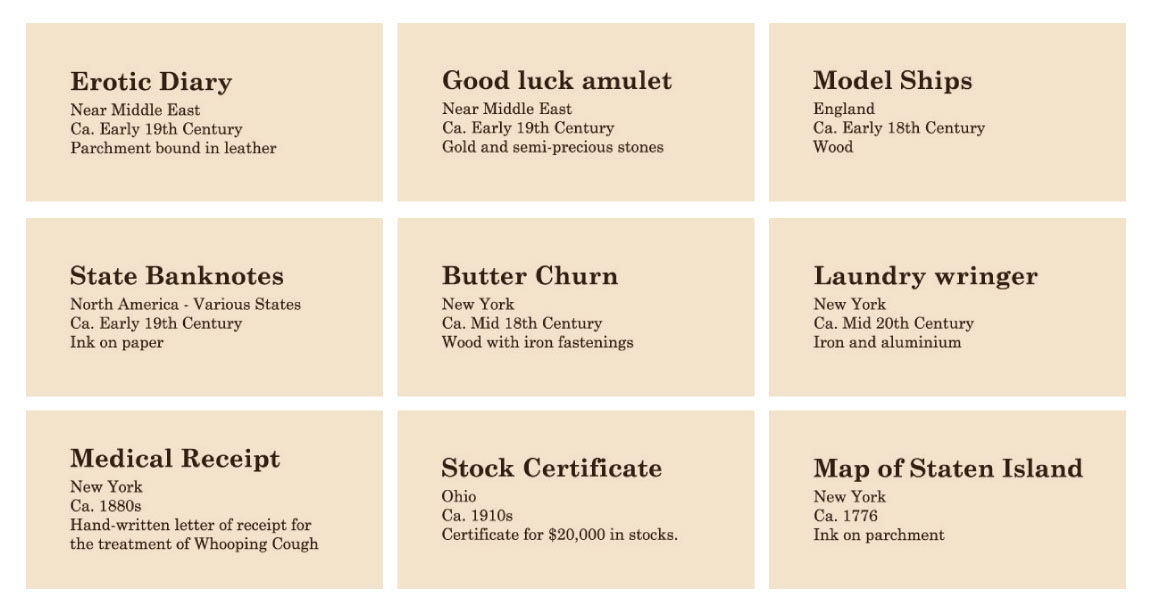 Sample of small exhibit plaques