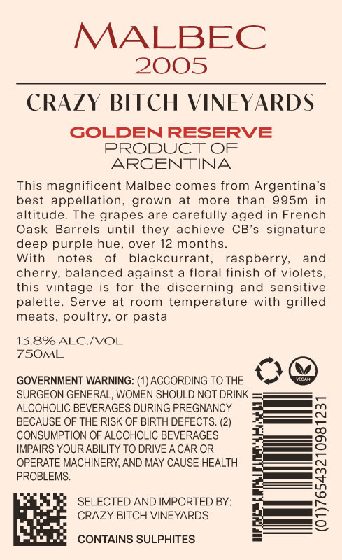 malbec back label